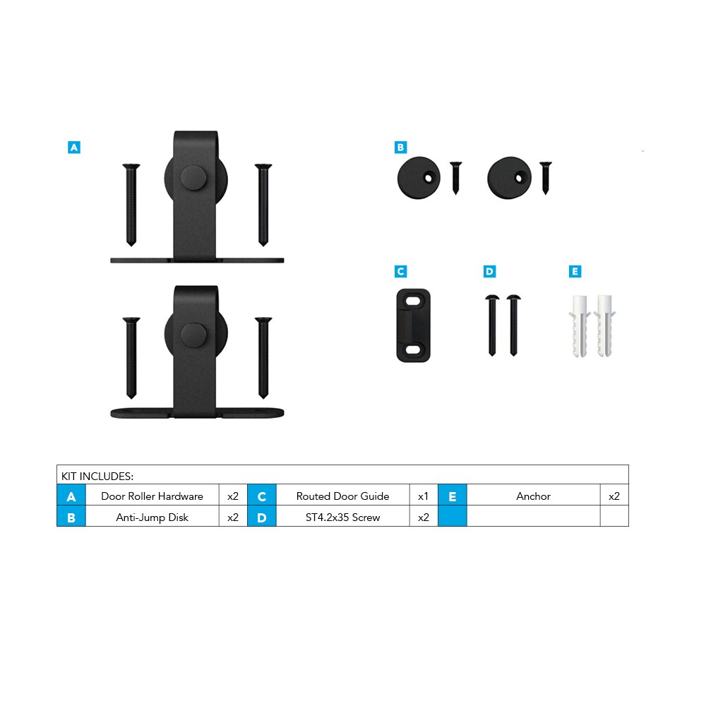Architectural Products by Outwater 3P5.7.00069 Barn-Door-Roller-Kits - View #2