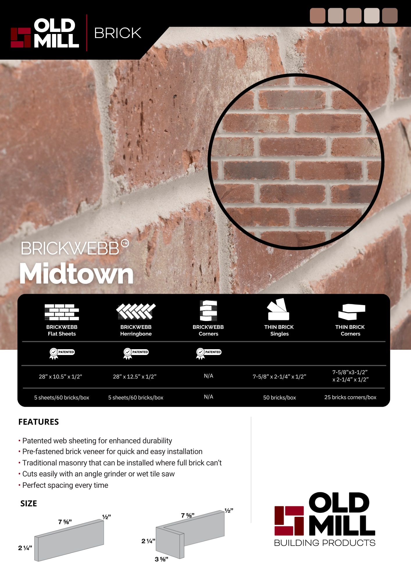 Old Mill Thin Brick Systems TBC-270058CS Brick-Veneer - View #7