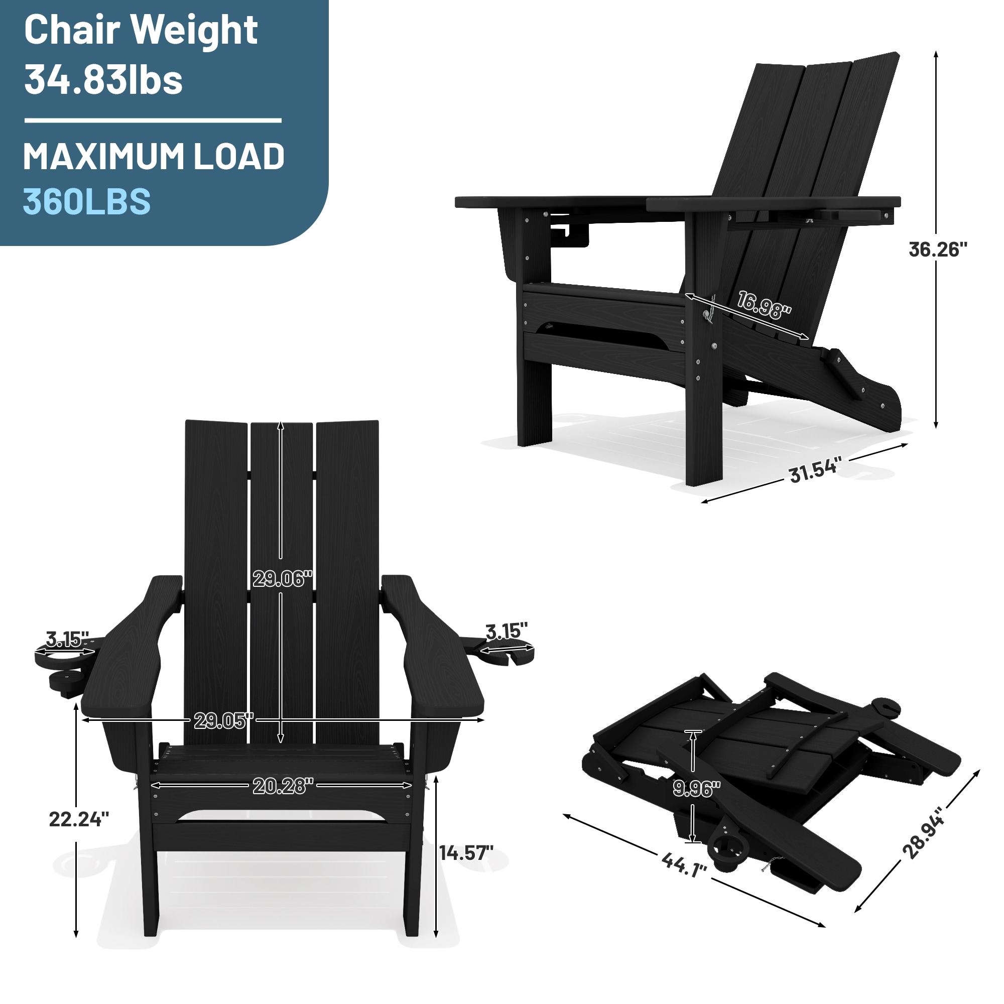 Serwall LS-BTHQ-BK Patio-Chairs - View #3