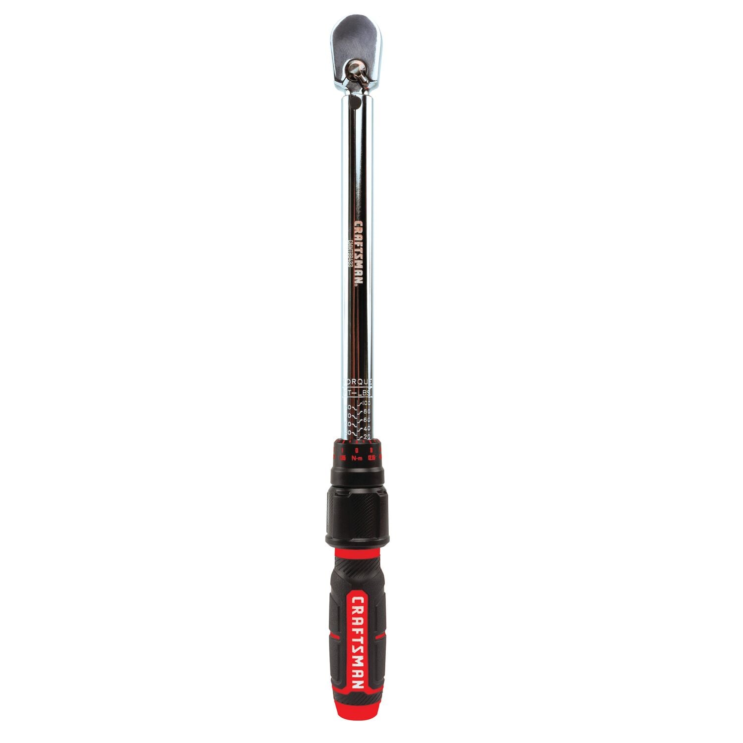 CRAFTSMAN 3/8-in Drive Click Torque Wrench (20-ft lb to 100-ft lb)