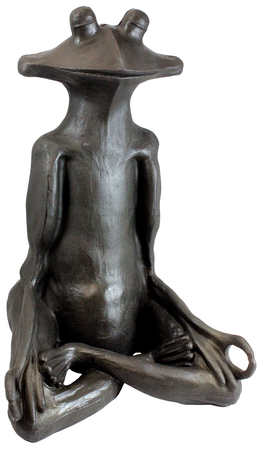 EMSCO GROUP 92510-1 21-in H x 13.63-in W Bronze Frog Garden Statue