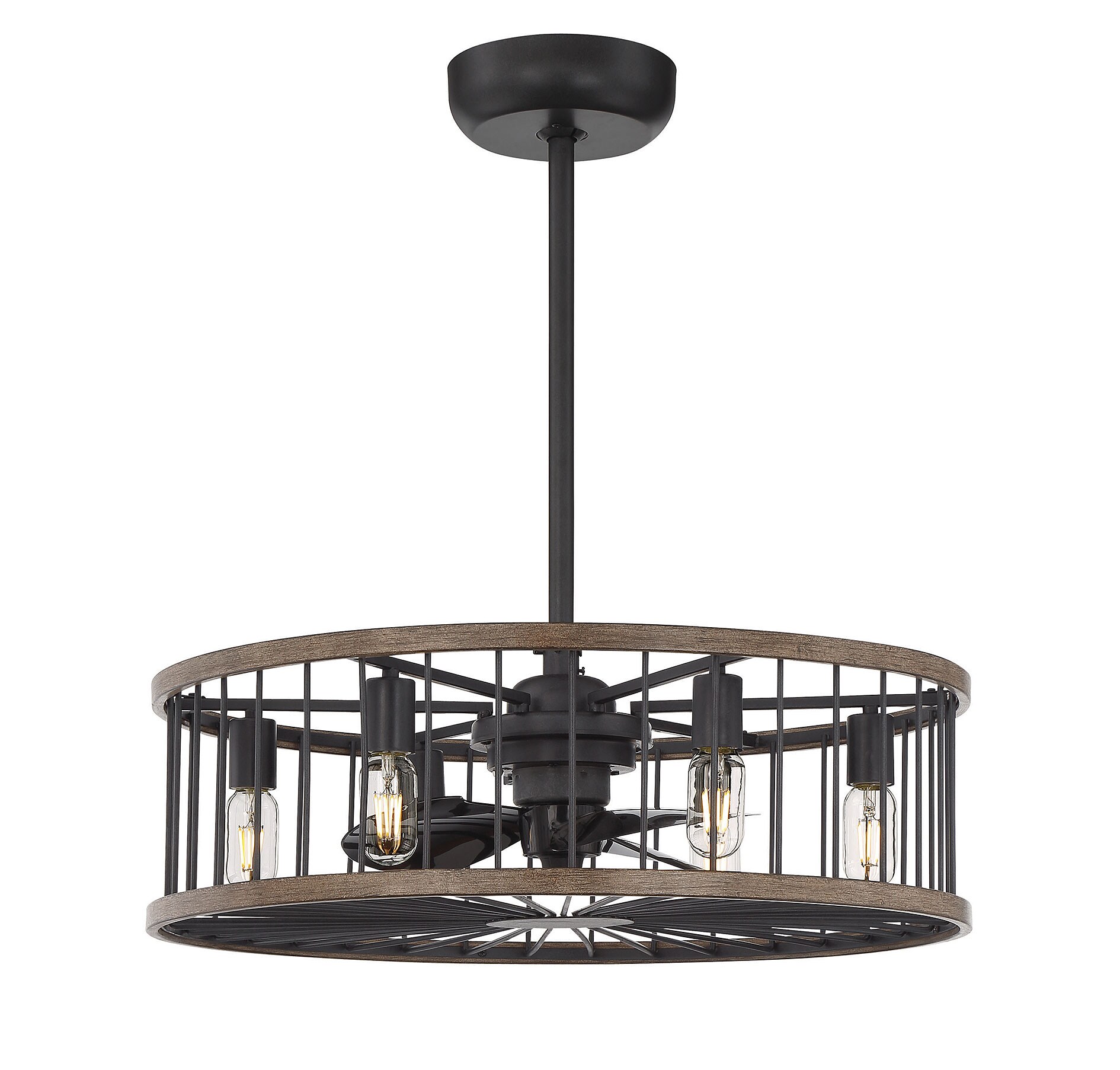 Kona Sapele 6-Light Chandelier Fan with Remote