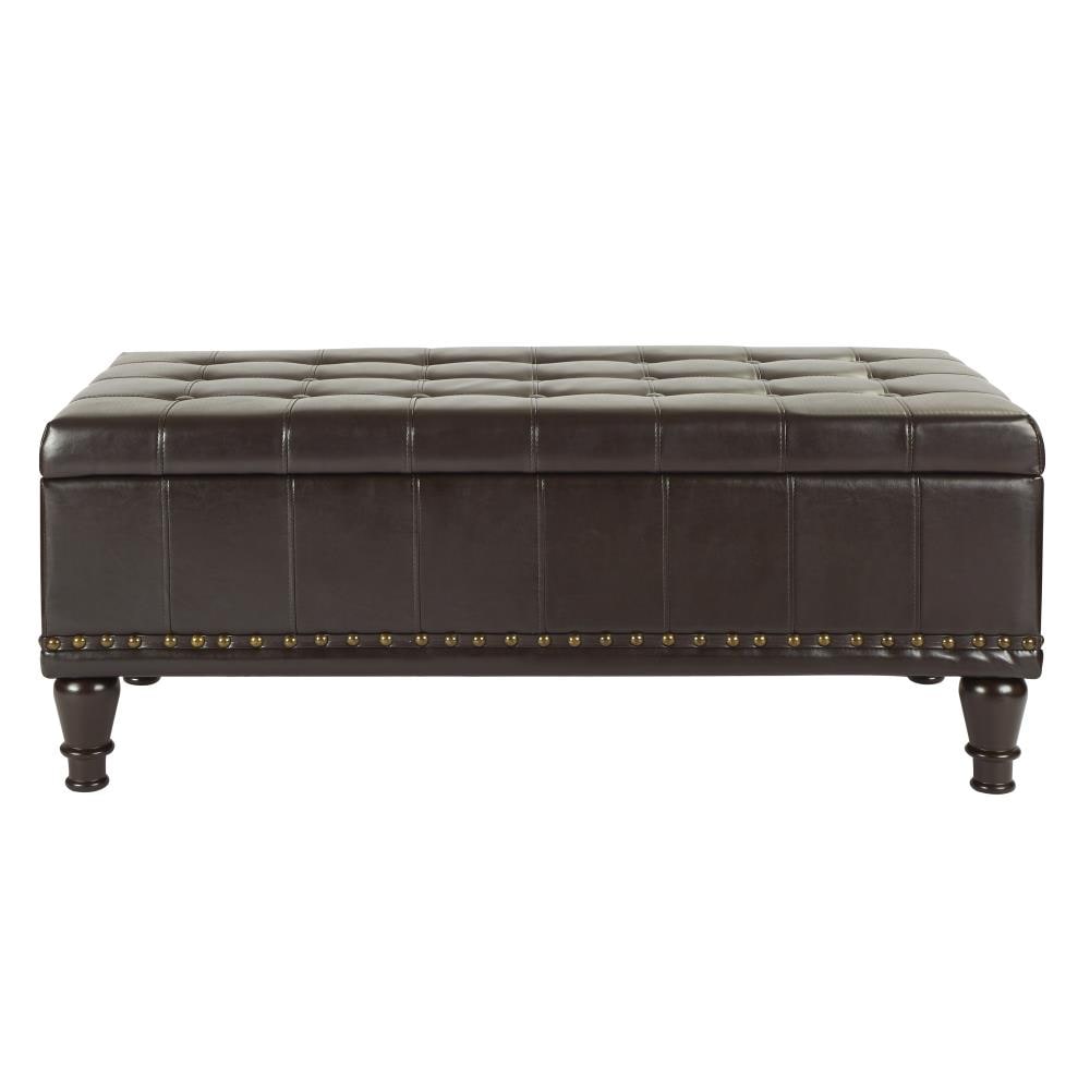 OSP Home Furnishings Storage Ottomans Casual Espresso Storage Ottoman ...