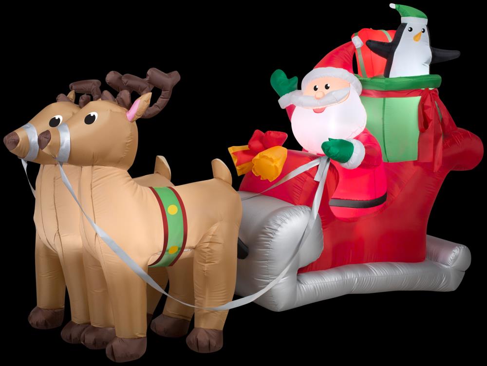 Gemmy 5-ft Lighted Santa Christmas Inflatable at Lowes.com