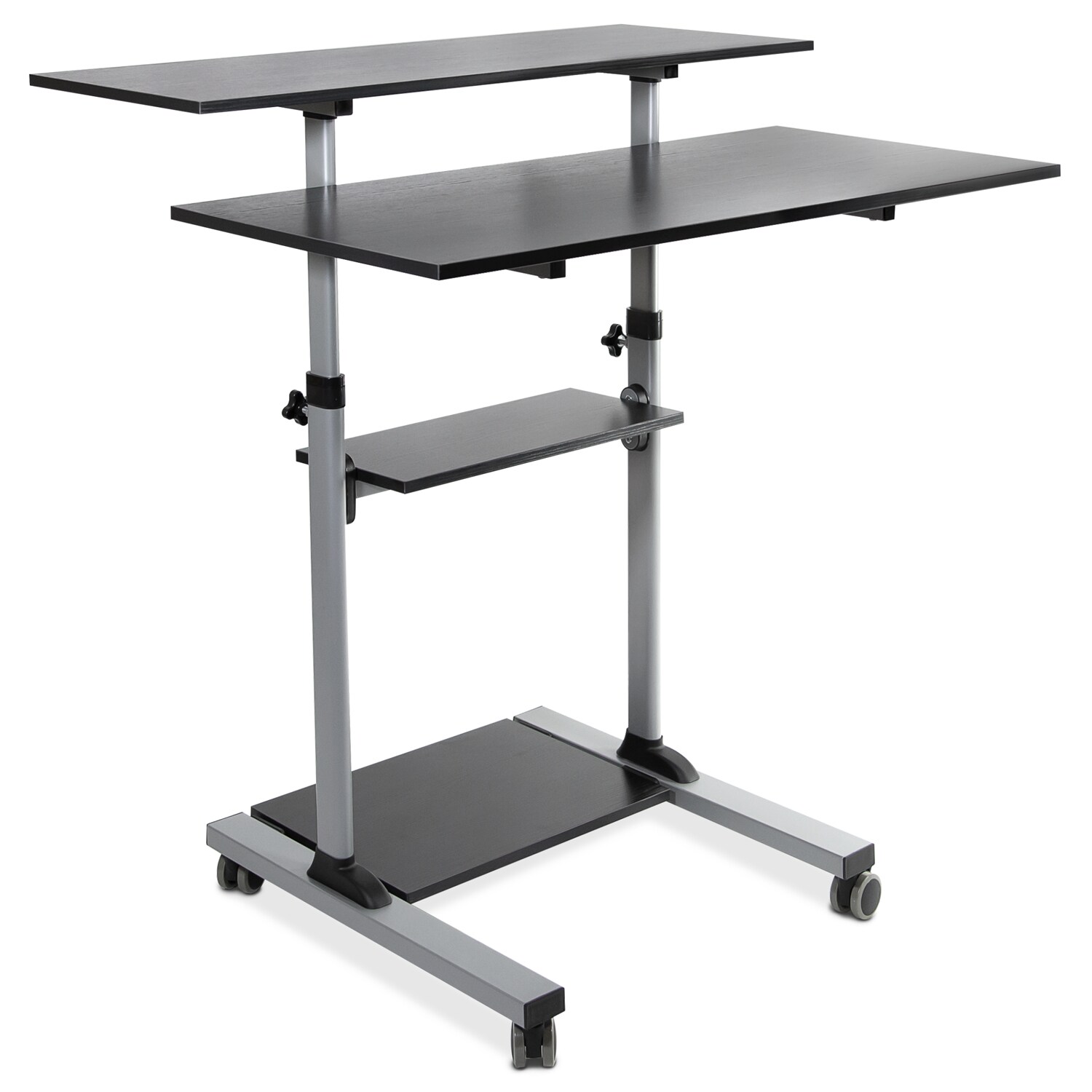 Mount-It! 39.5-in Gray Modern/Contemporary Computer desk #MI-7970