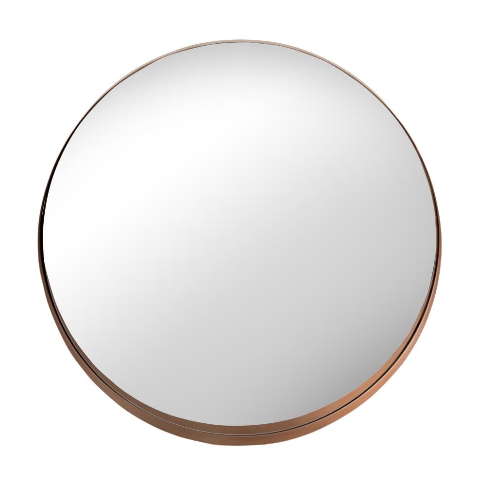 TOV Furniture TOV-C18216 TOV Mirrors 23-in W x 23-in H Round Gold Framed Wall Mirror