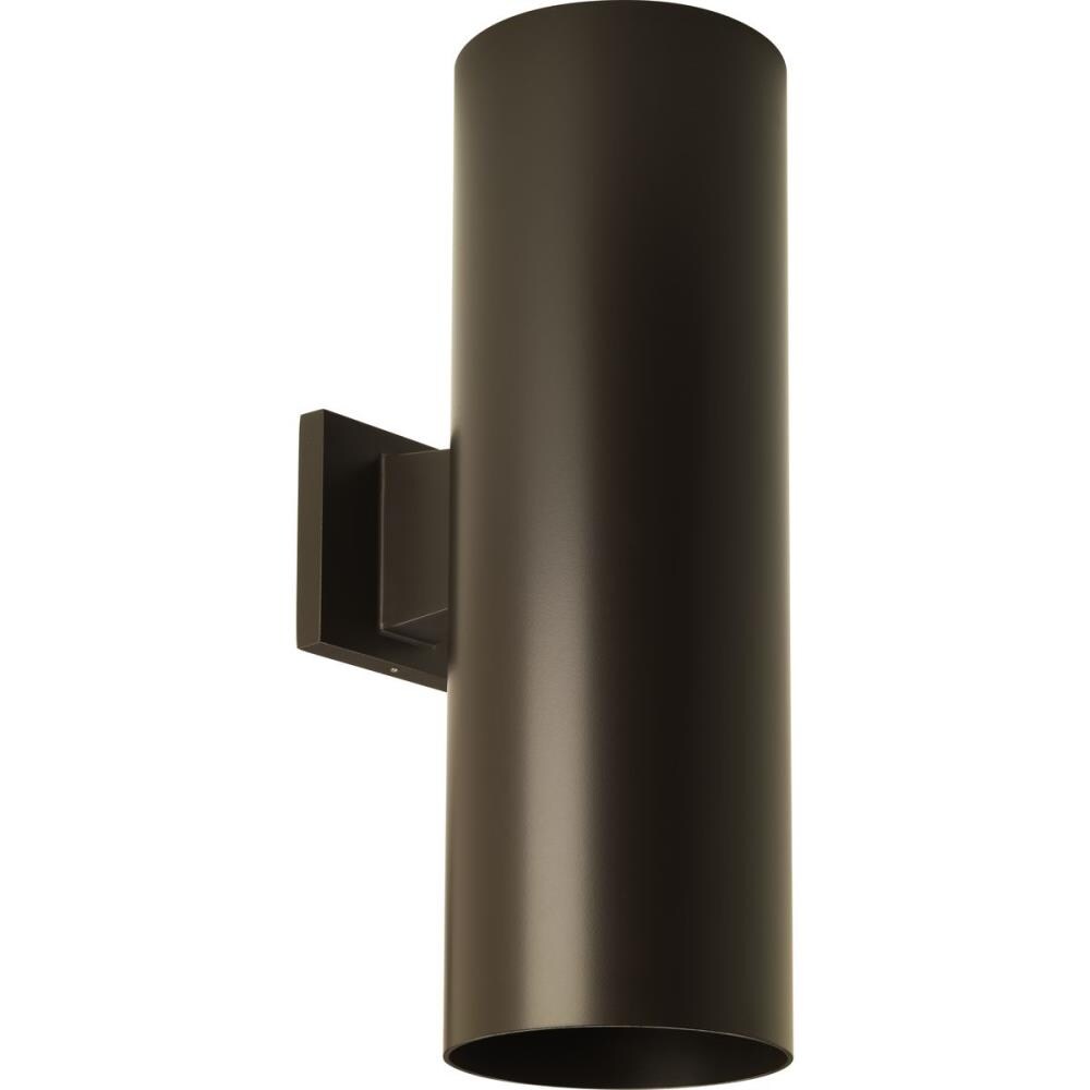 Progress Lighting Cylinder 18-in Antique Bronze Integrated Outdoor Wall  Light in the Outdoor Wall Lights department at