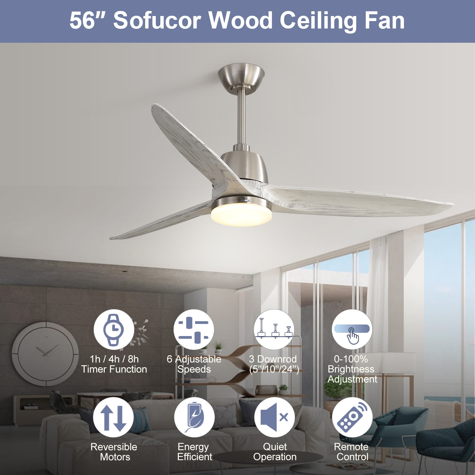 Sofucor LS-56K001-BN-HMW-60W Ceiling-Fans - View #6