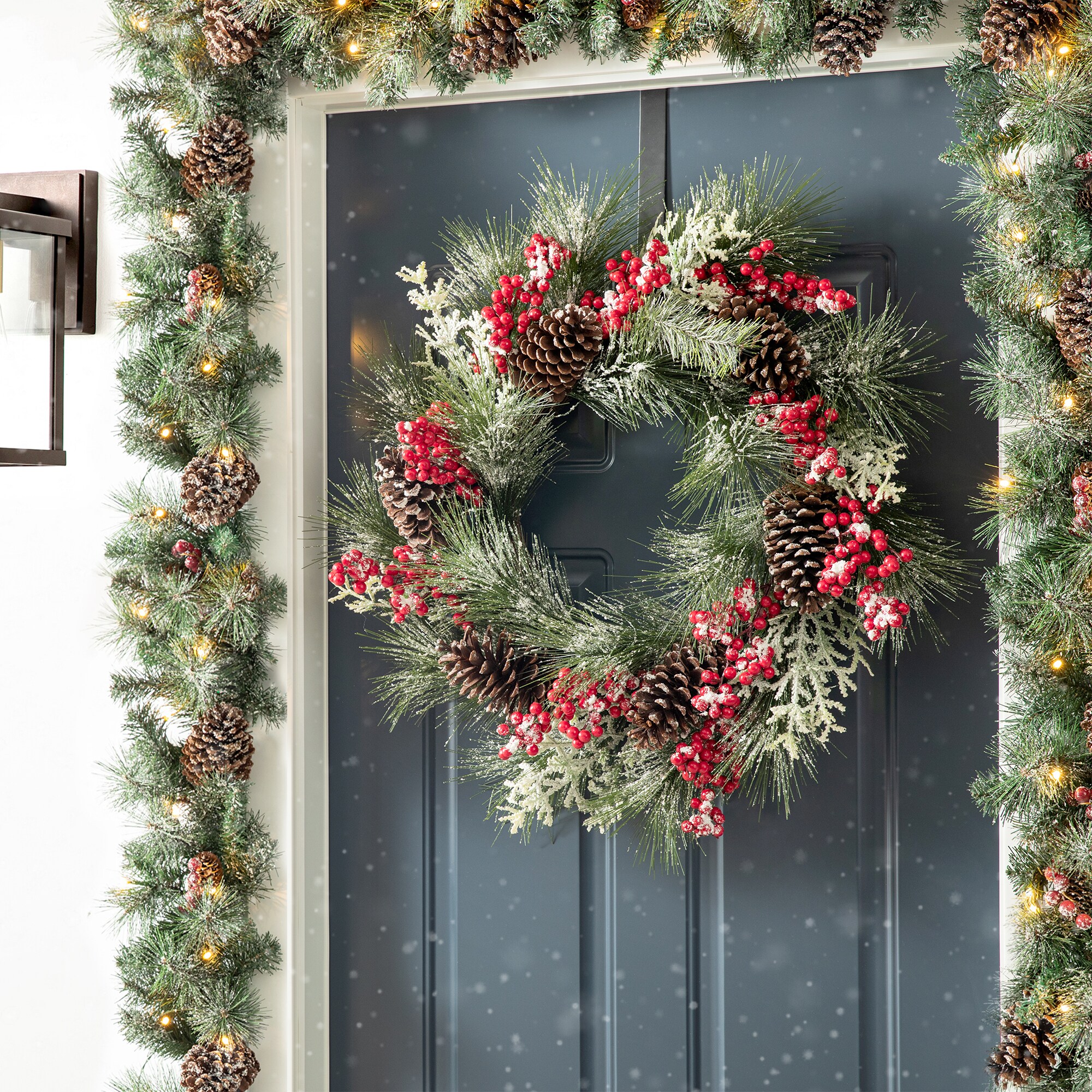 Glitzhome GH1105203324 Artificial-Christmas-Wreaths - View #7