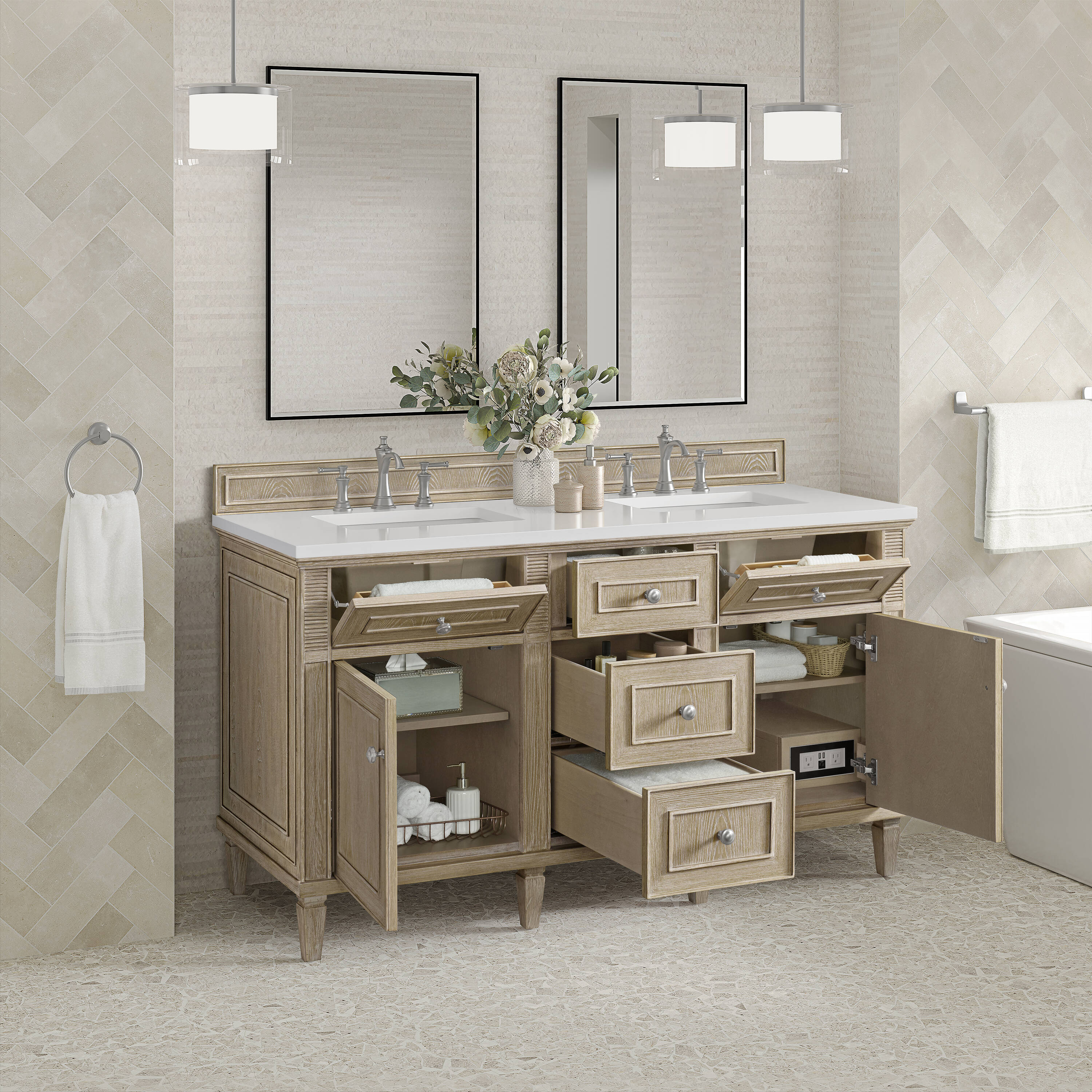James Martin Vanities 424-V60D-WWO-3WZ Bath-Vanity-Combo - View #4