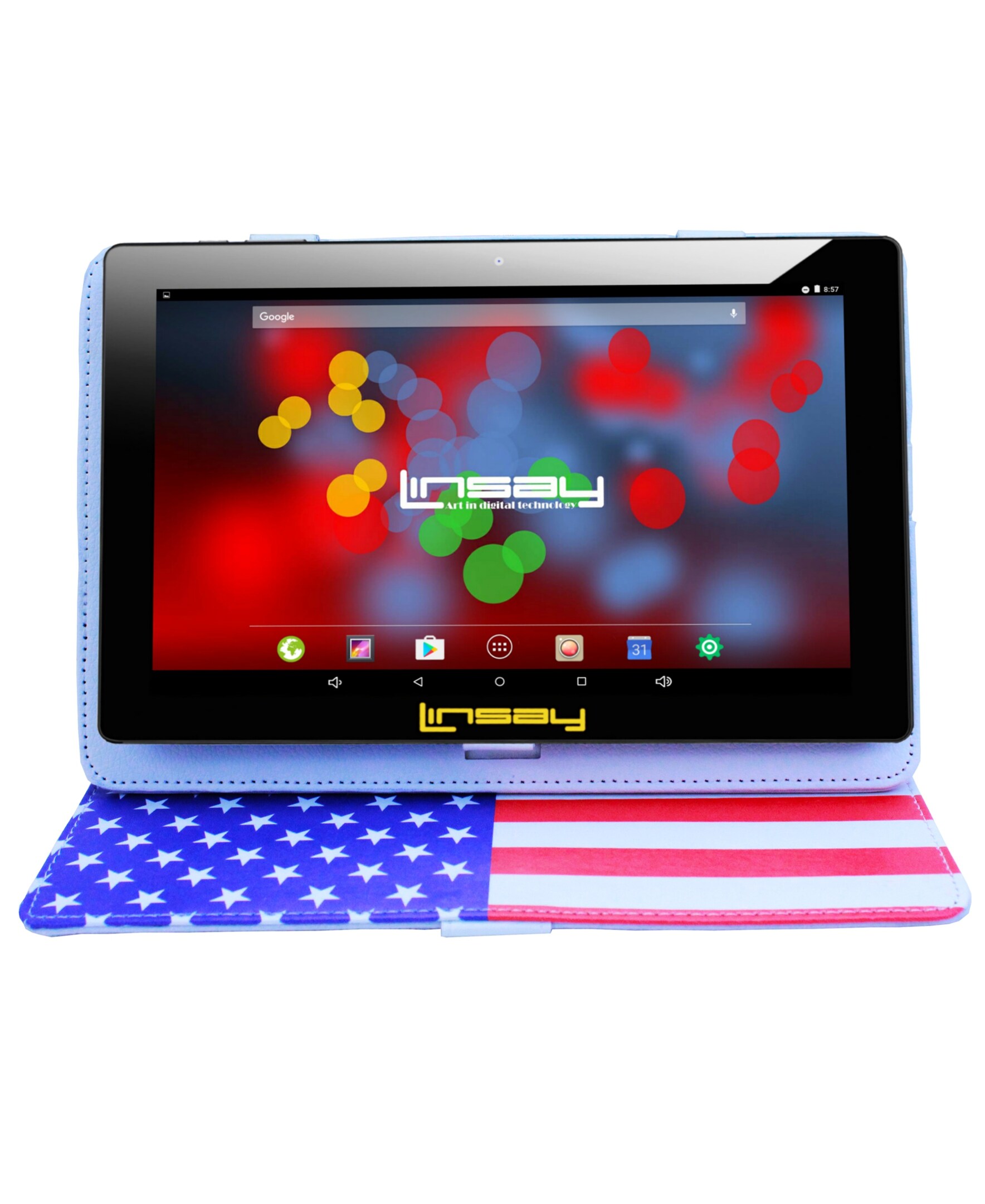 LINSAY F10XIPSBCUSAS 10.1-in 128 Android 13 Wi-fi Only Tablet with Case Included