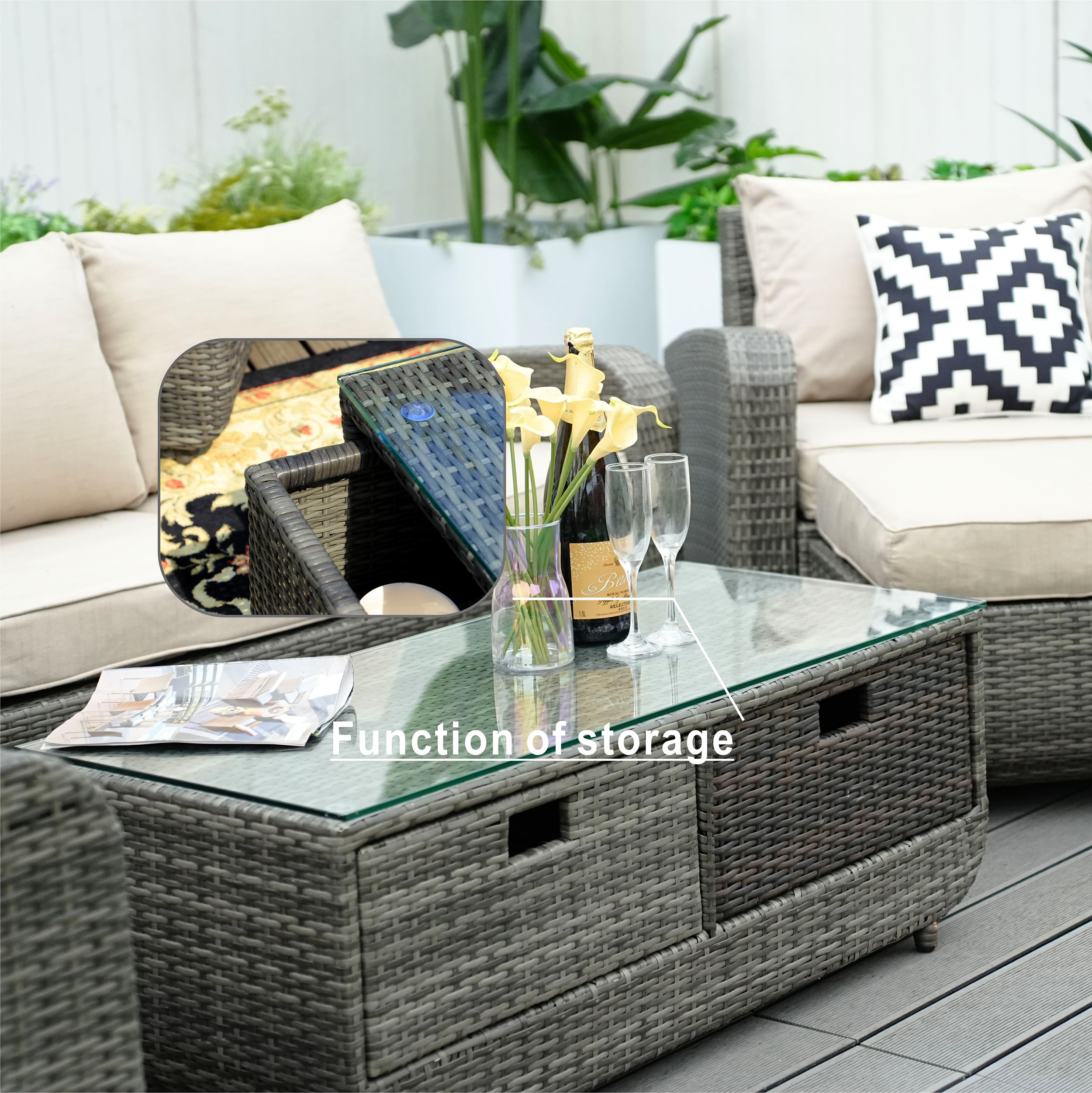 Moda Furnishings MOS-1515-G Patio-Conversation-Sets - View #7