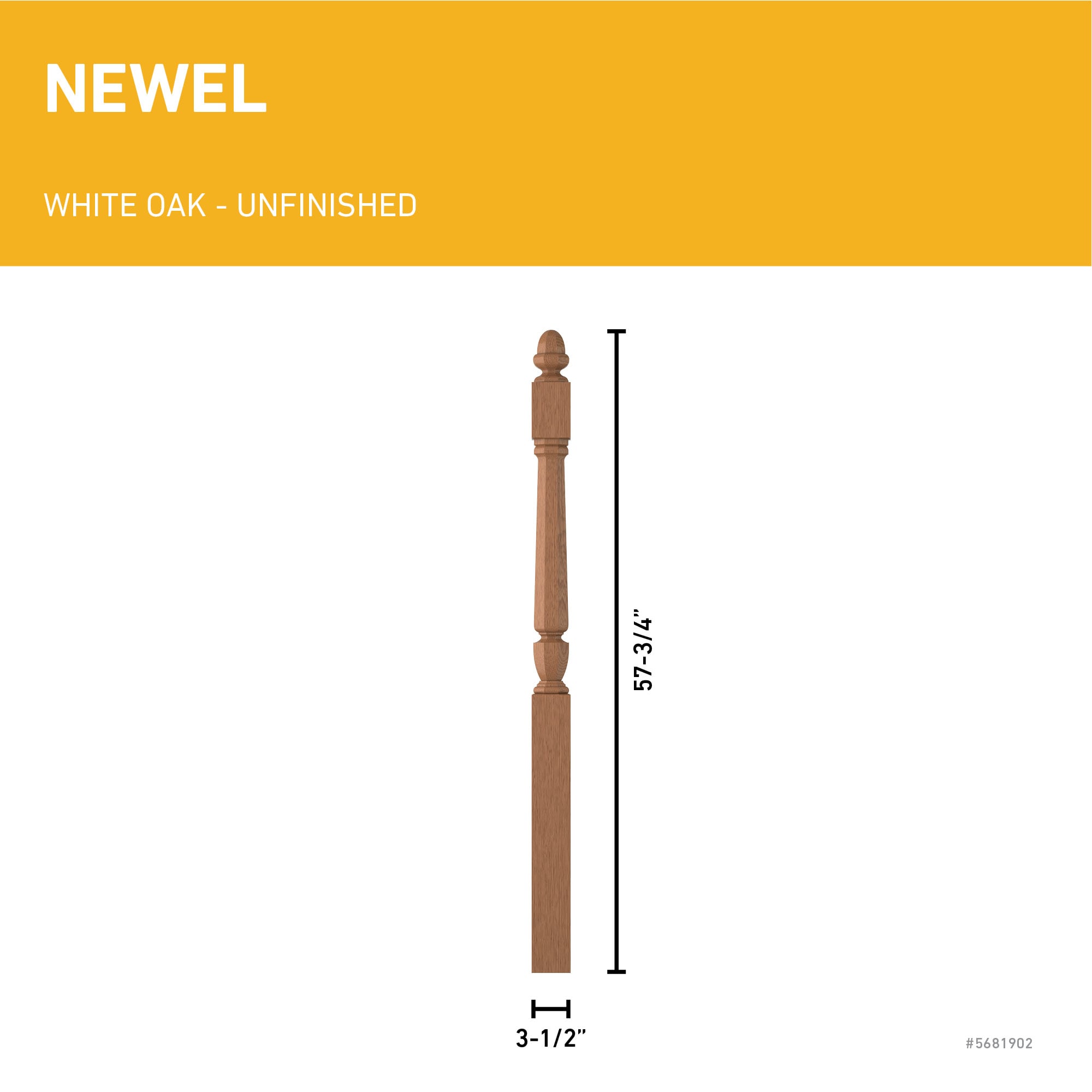L.J. Smith Stair Systems LJP-30428-WO Interior-Stairpart-Newel-Posts - View #3
