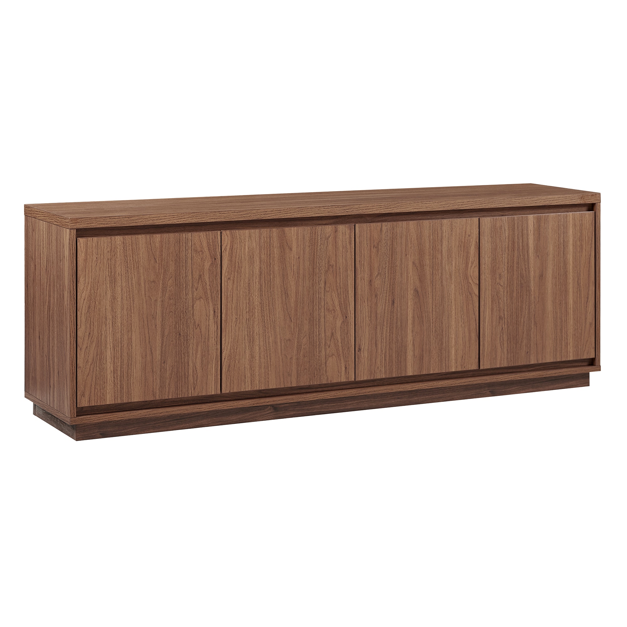 Hailey Home TV1963 Presque Modern/Contemporary Satin Walnut TV stand ( Accommodates TVs more than 70-in )