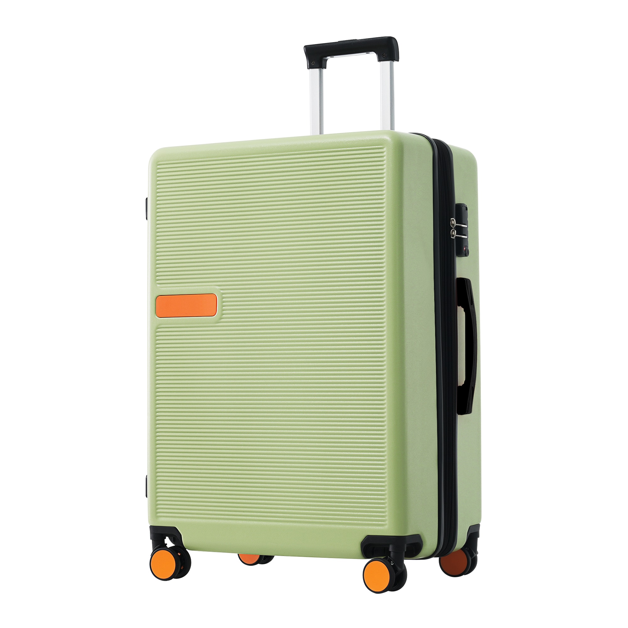 Flynama L-315370AAN 15.7'' x 9.4'' x 25.2'' Green Plastic Hardshell Suitcase