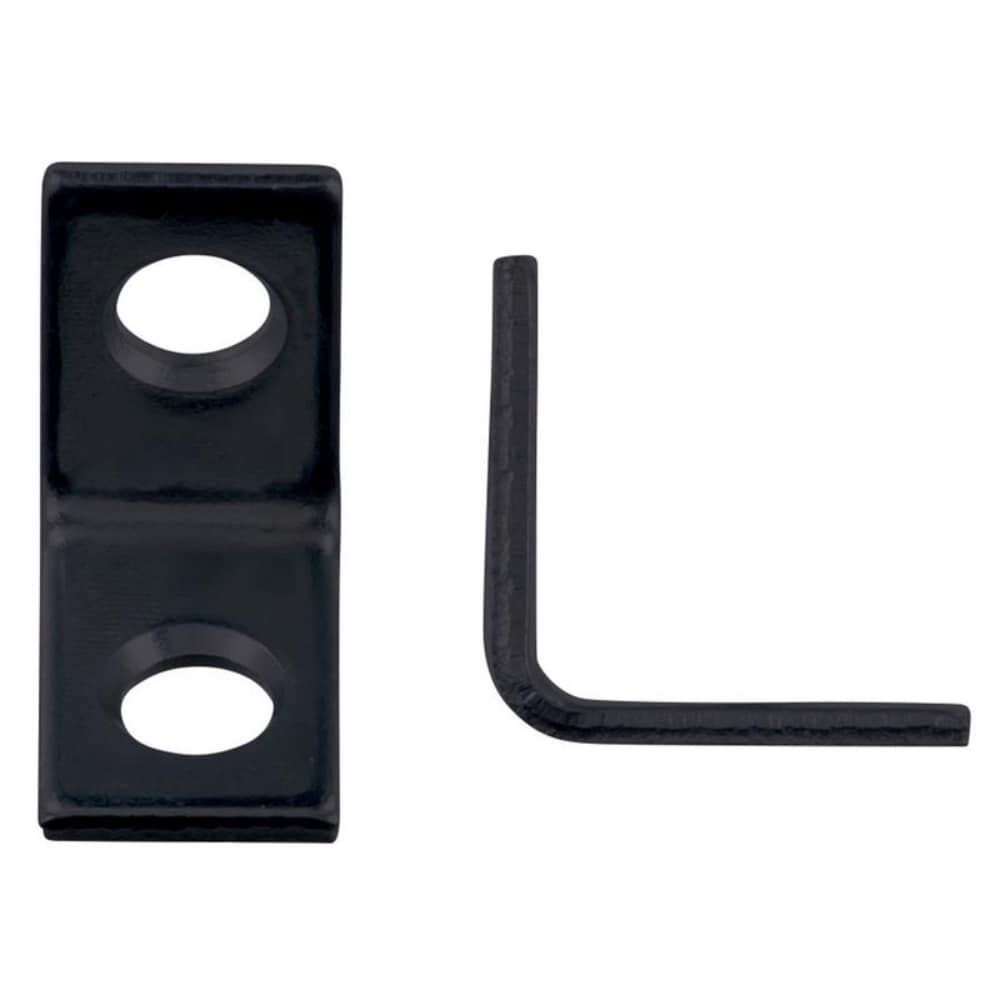Hampton  3/4 in. H X 3/4 in. W Black Steel Inside L Corner Brace