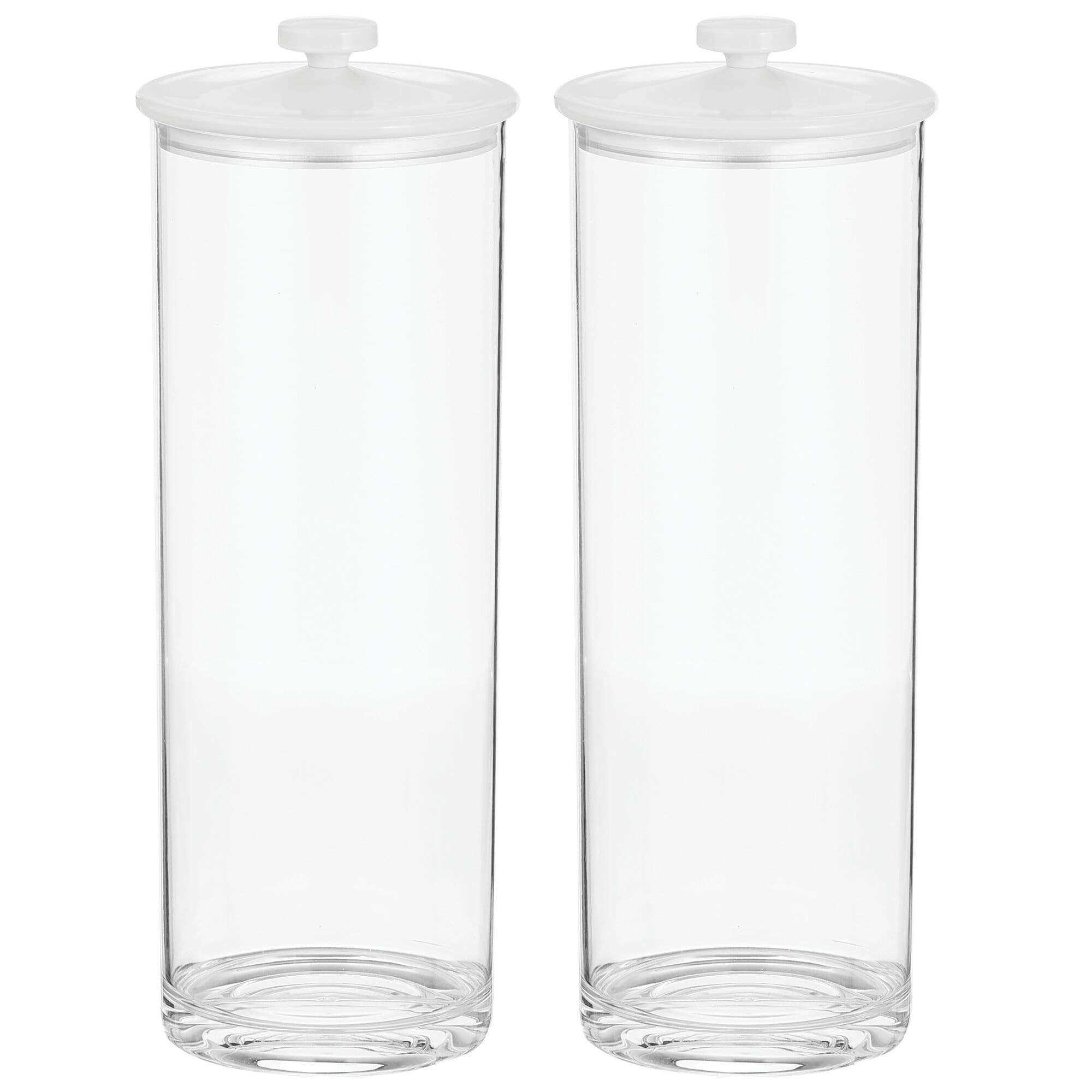 Mdesign Kitchen Airtight Apothecary Acrylic Canister Jar, Set Of 3