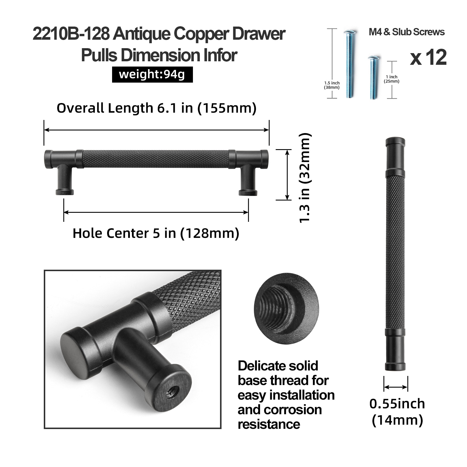 Miaokesen 2210B-128 Cabinet-Pulls - View #2