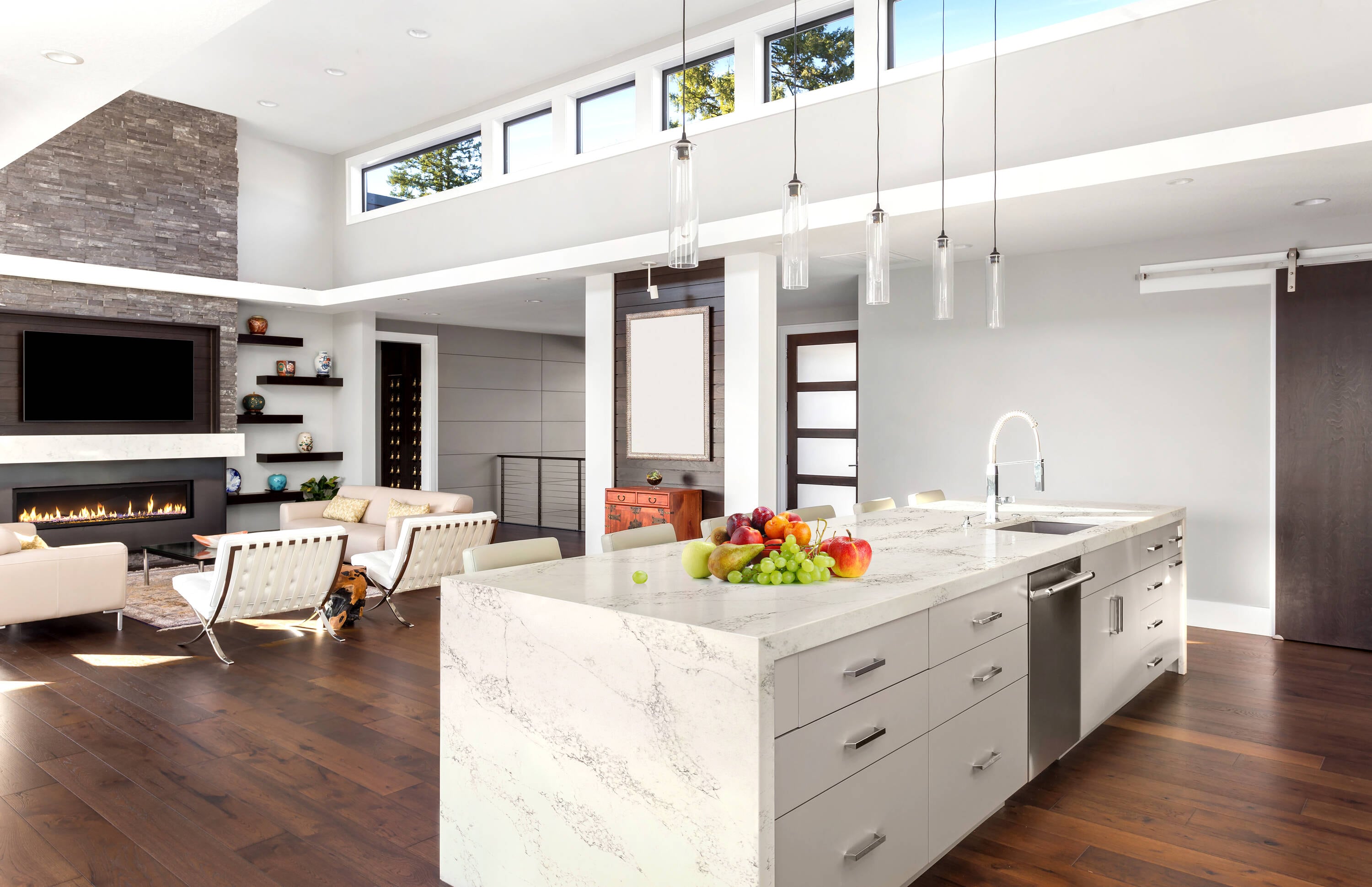 Caesarstone Caesarstone Golden Sky Quartz White Kitchen Countertop ...