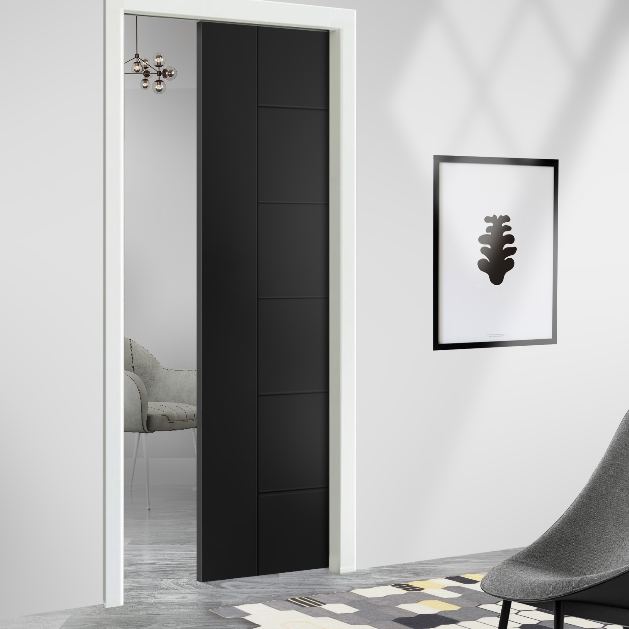CALHOME PK-PANEL-BK-30D Barn-Doors - View #2