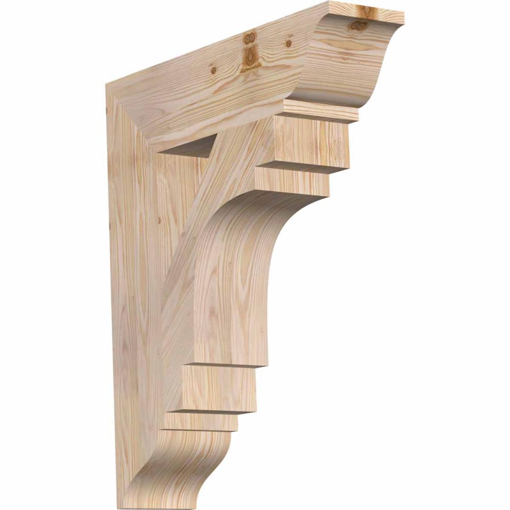 Ekena Millwork BKT06X24X28MRC01SDF Merced traditional smooth 5-1/2-in x 24-in x 28-in Douglas fir Brown Wood Standard bracket