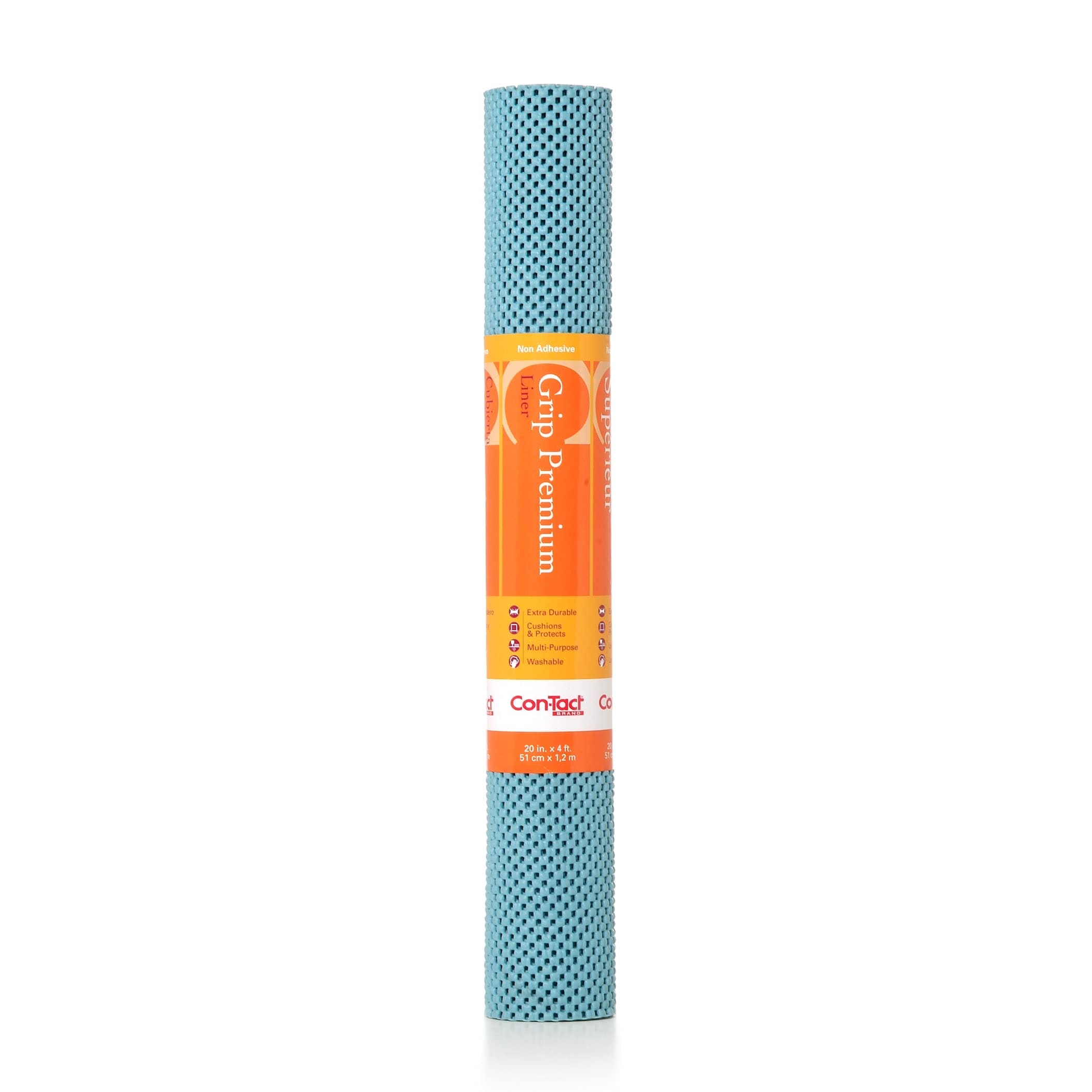 Con-Tact  Brand Grip Premium Non-Adhesive Shelf and Drawer Liner in Dusk Blue - 20 x 4