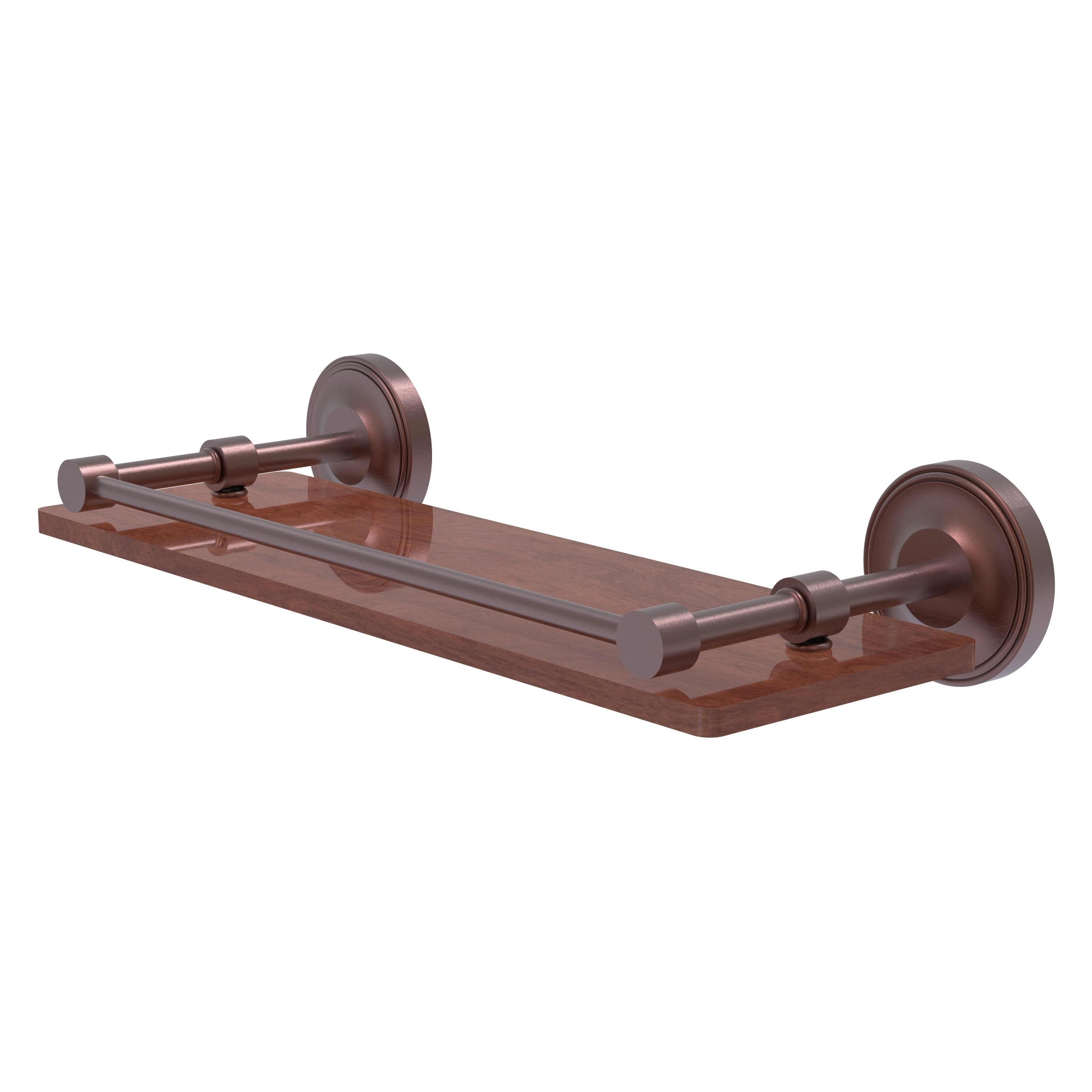 Allied Brass PRBP-1-16-GAL-IRW-CA Prestige Regal Antique Copper 1-Tier Wall Mount Bathroom Shelf (16-in x 3-in x 5-in)