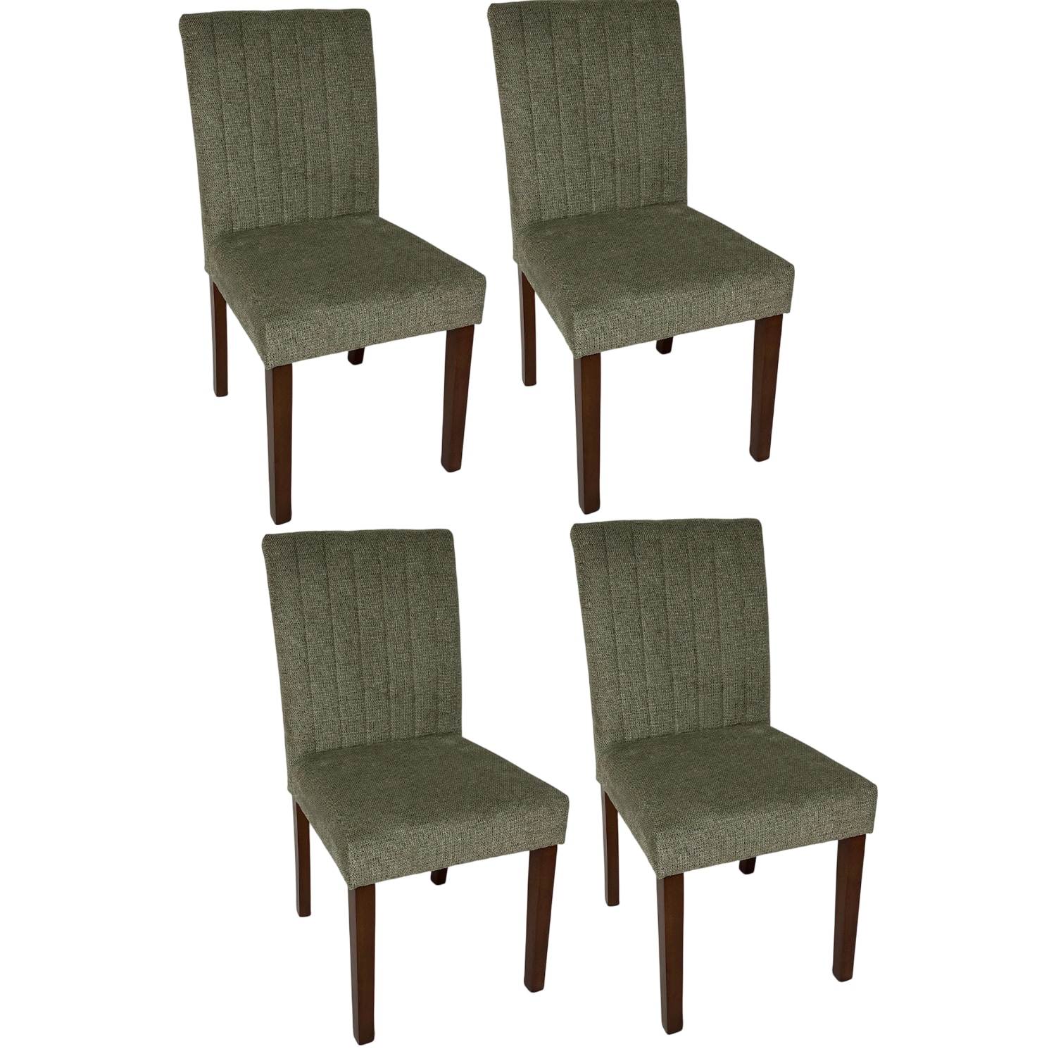 Garvee - Modern Upholstered Button Tufted Dining Chairs with Wood Legs Padded Seats for Dining Ro...