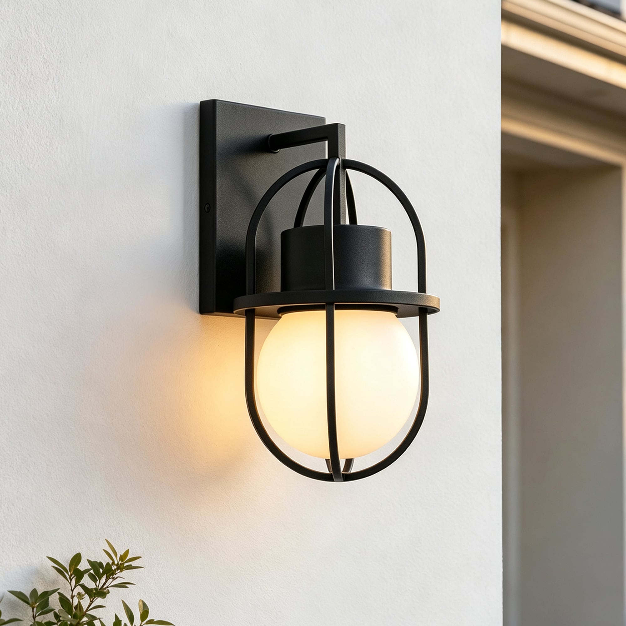Edvivi 1 -Light 11-in H Black Hardwired Outdoor Wall Light