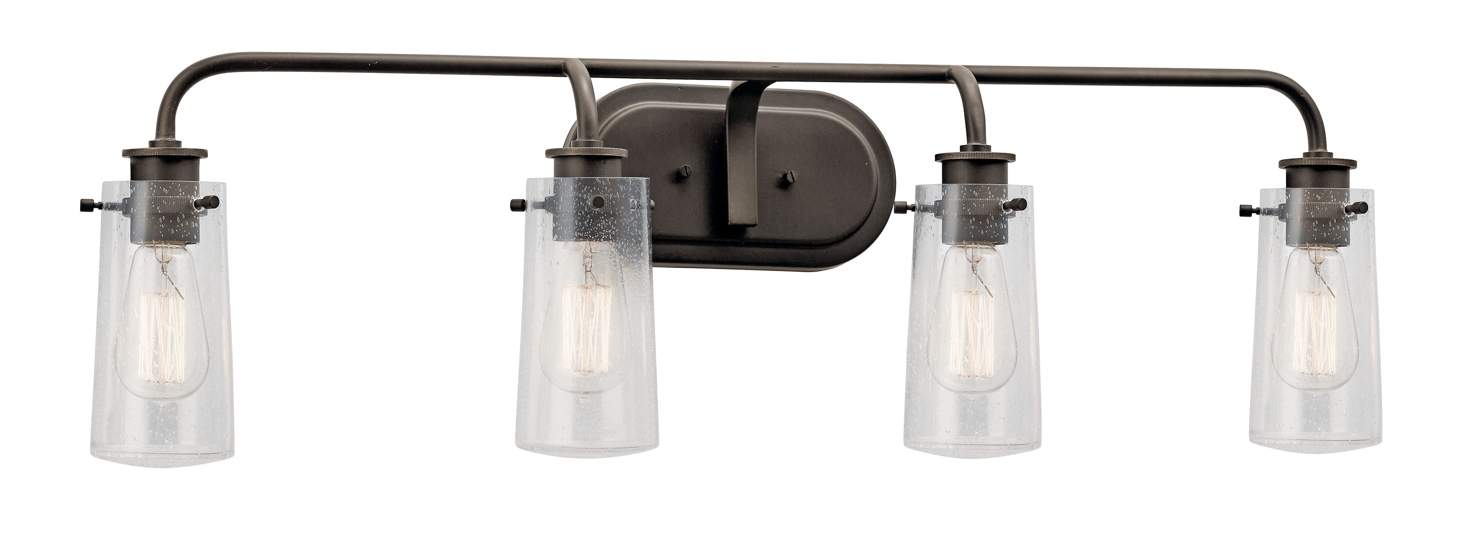 Kichler 45460OZ Braelyn 34.25-in 4 -Light Bronze Vintage Vanity light
