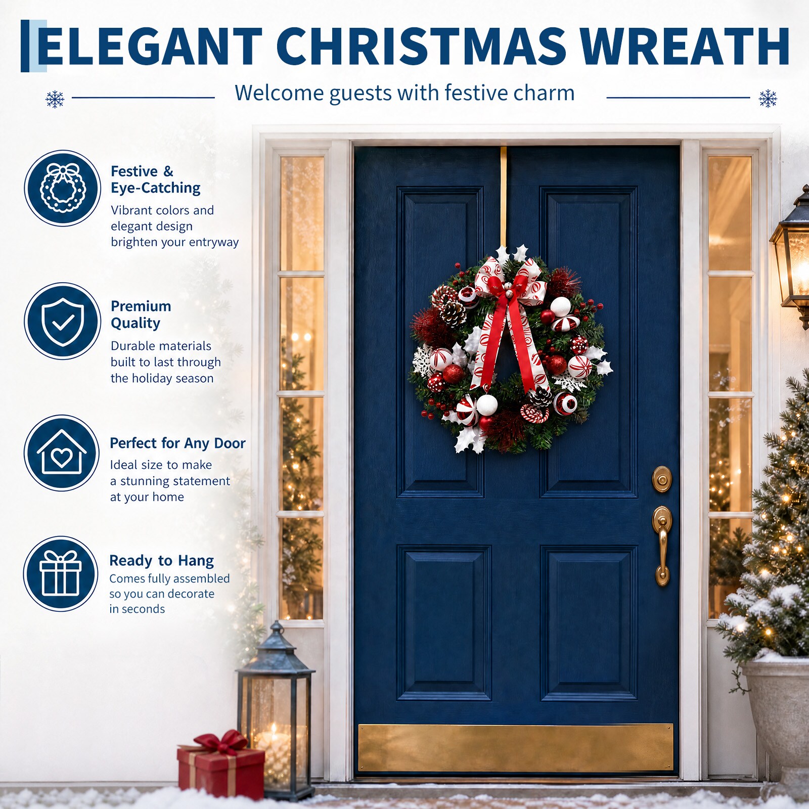 Garvee BPL-LSQ4HE1BO52XK-N Artificial-Christmas-Wreaths - View #6