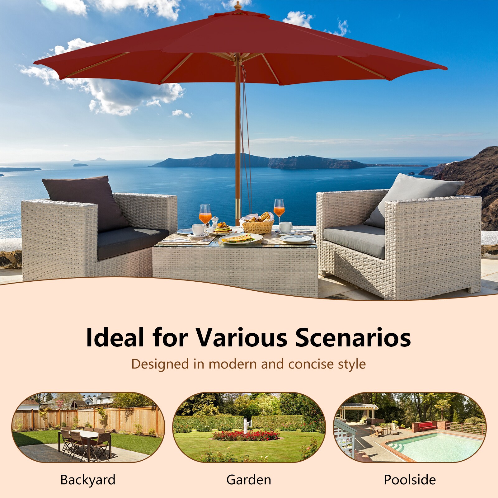 Volenca VOL-CC5O7U Beach-Umbrellas - View #4