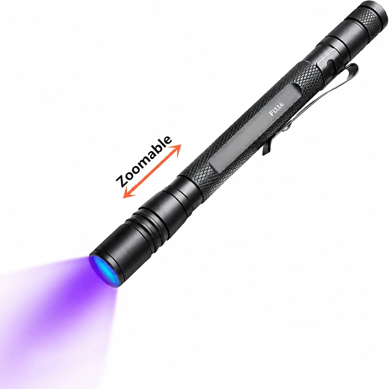 DYRCJ UV Flashlight LED 395nm Ultraviolet Light Zoomable Pen Blacklight Waterproof Detector for Pet Urine Bed Bug Stains Household Use #LDY0803E391