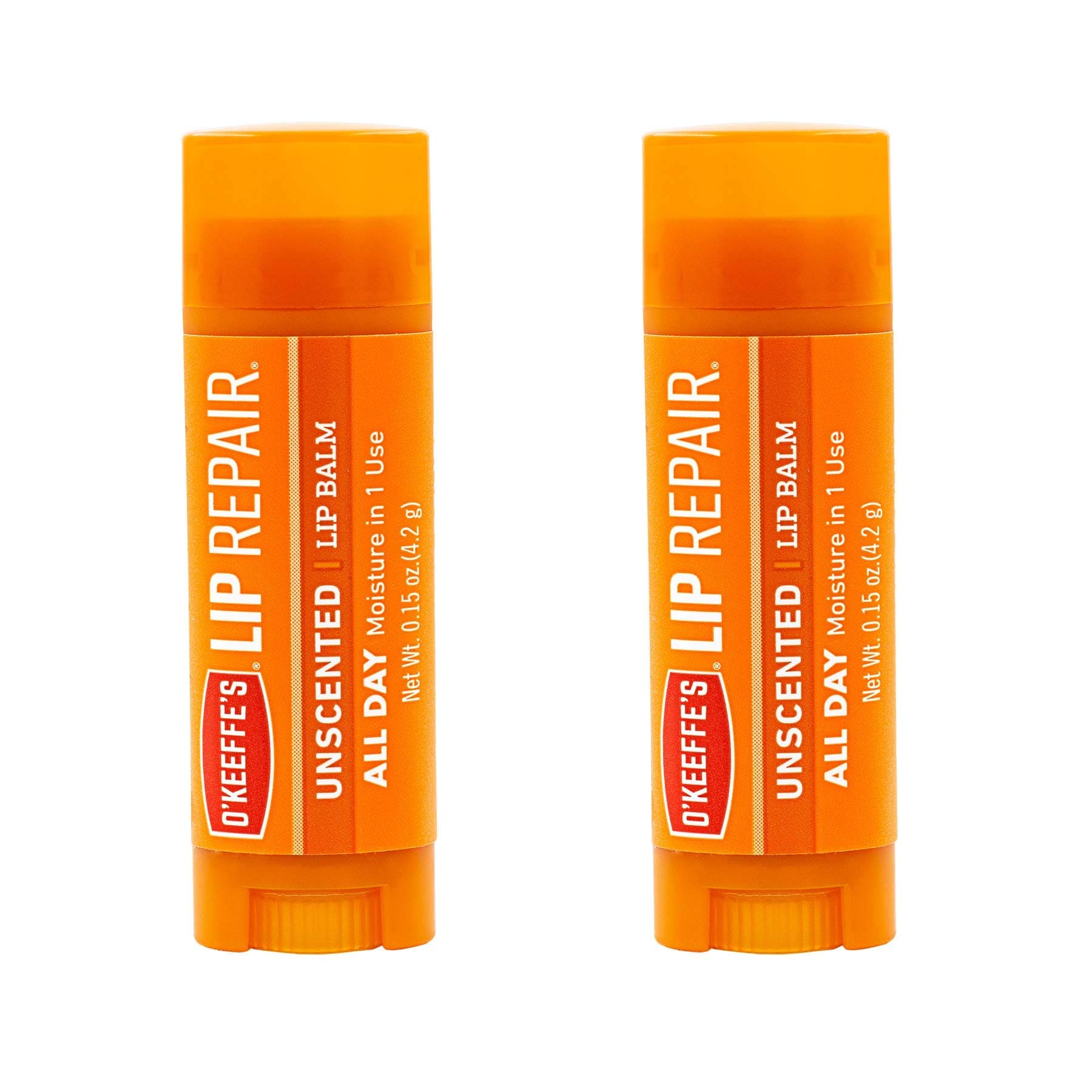 O'Keeffe's  Unscented Lip Repair Balm Pack of 2 0.3 oz Each