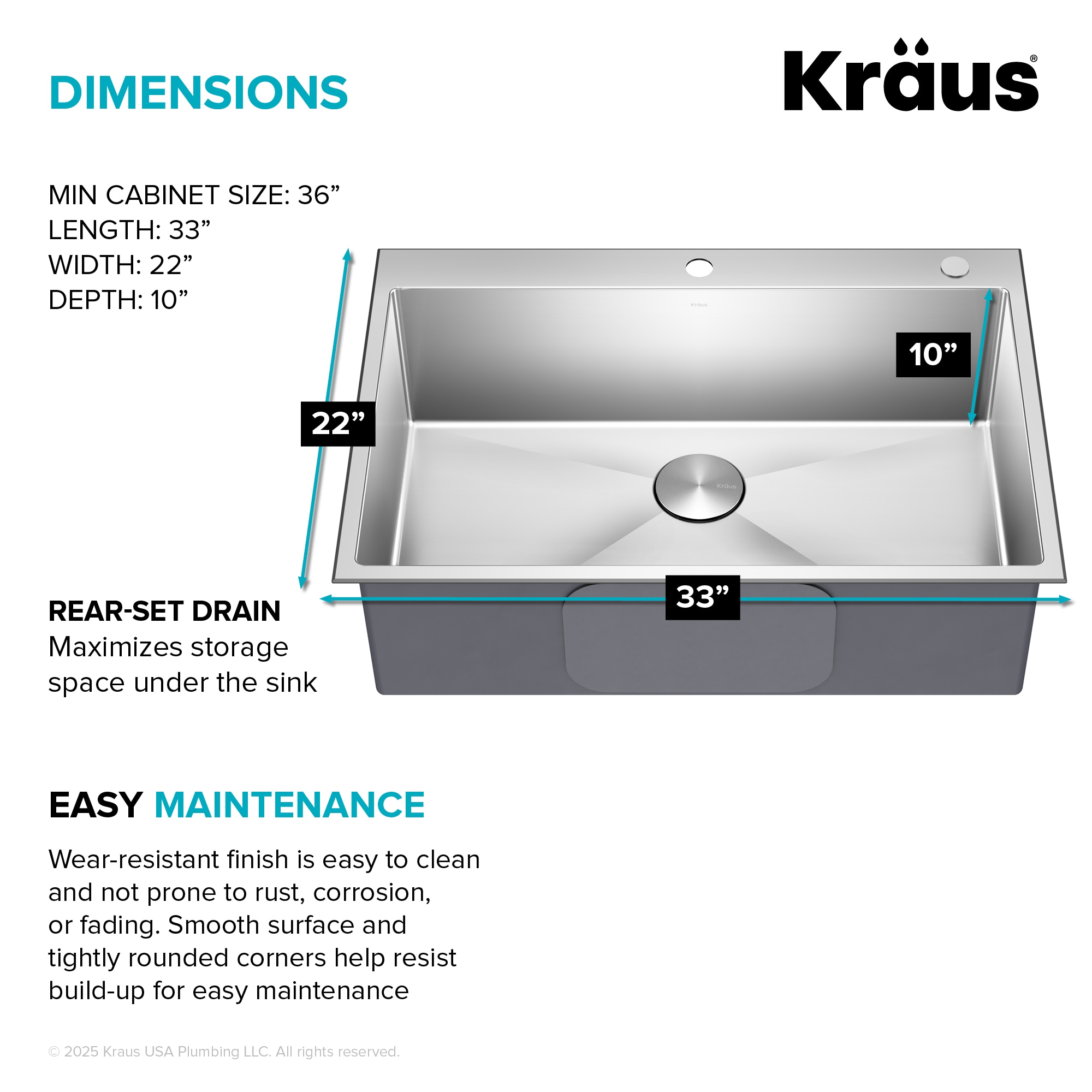 Kraus KHT300-33 Kitchen-Sinks - View #6