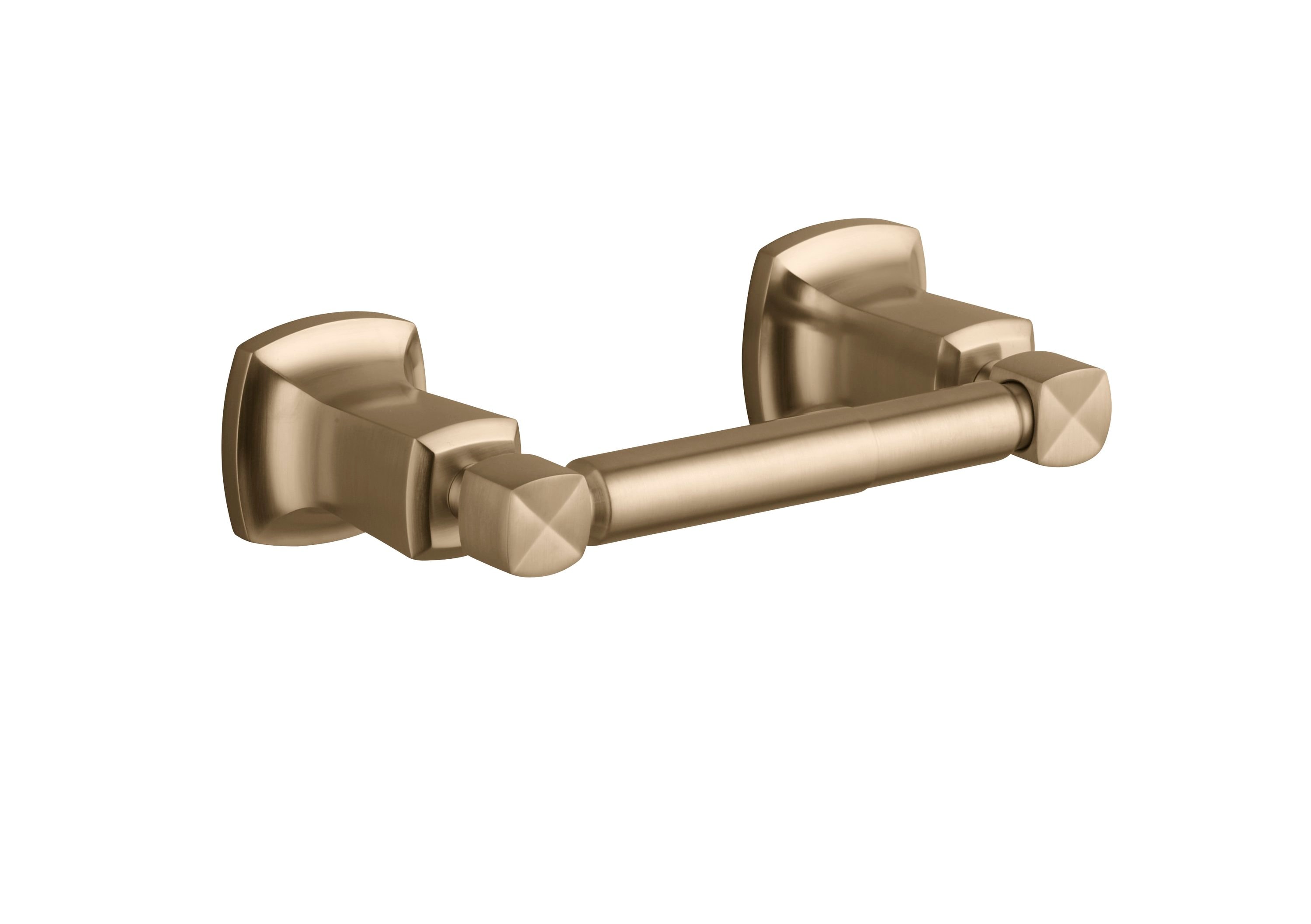 KOHLER 16265-BV Margaux Vibrant Brushed Bronze Wall mount Spring-loaded Toilet Paper Holder 1 -Rolls with Storage
