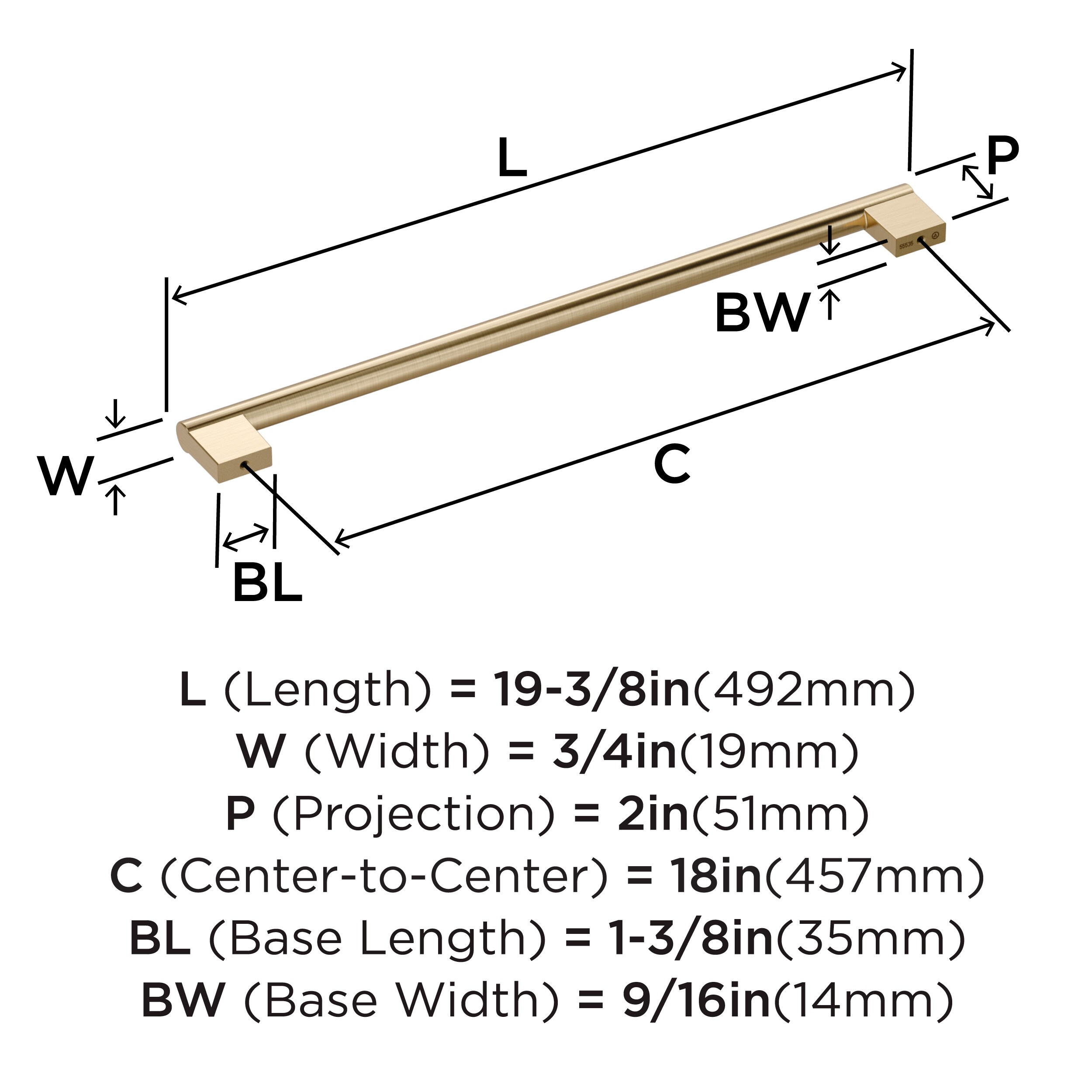 Amerock BP55535BBZ Cabinet-Pulls - View #4