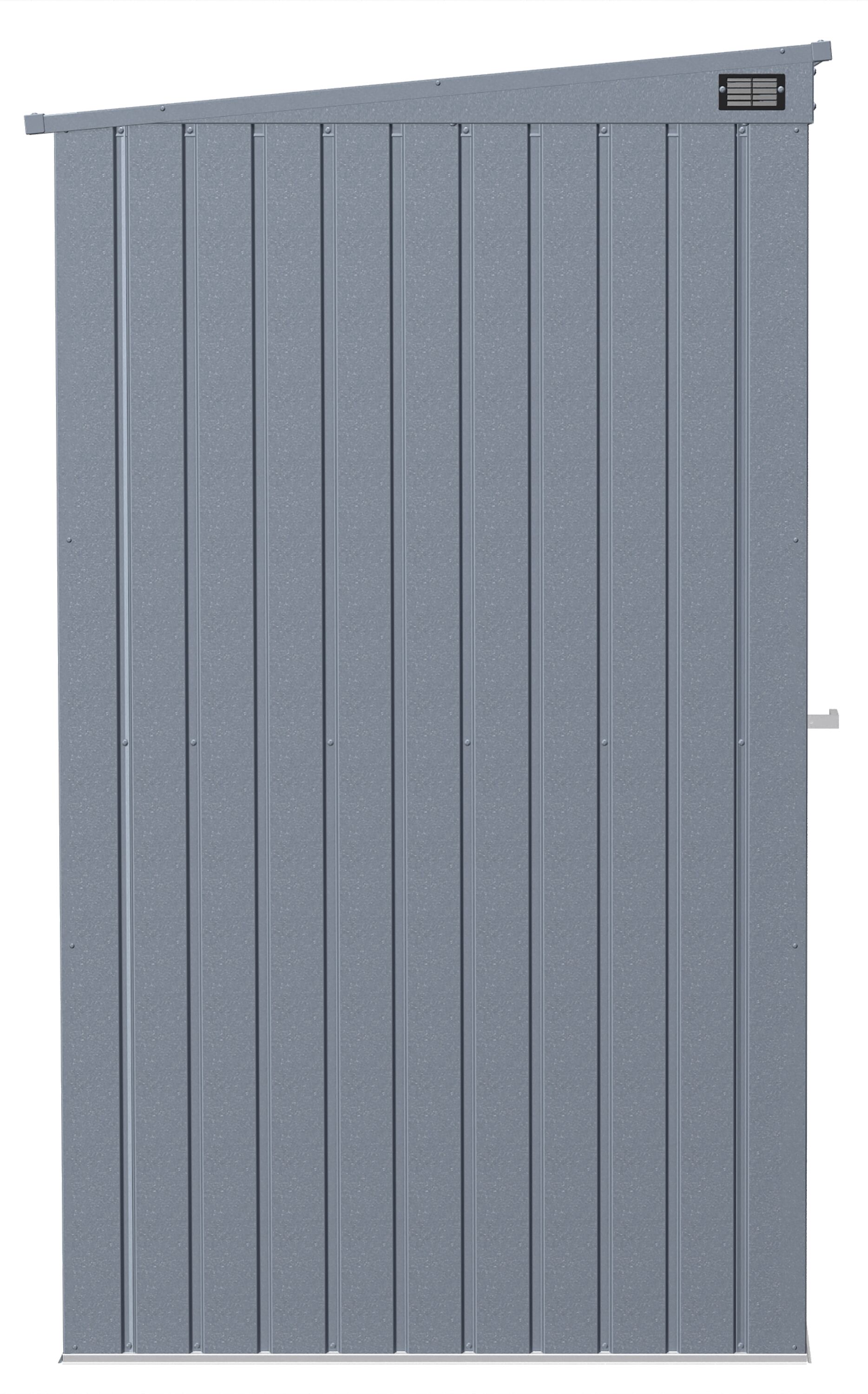 Elite Anthracite Steel Storage Shed with High Gable Roof