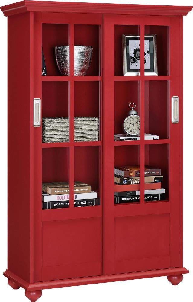 Ameriwood Home Sona Red 4 Shelf, Altra Bookcase With Doors White