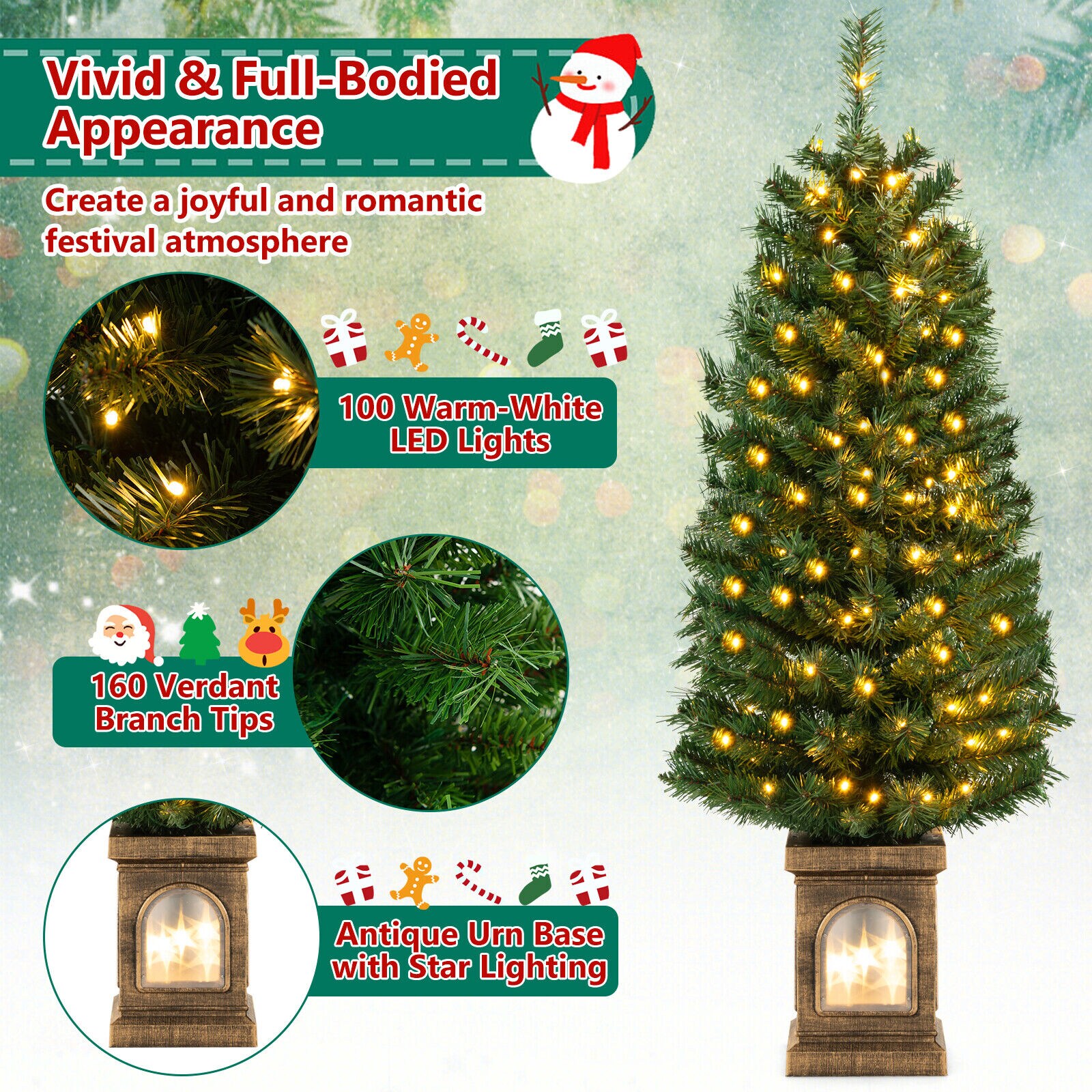 WELLFOR CM-HWY-22795 Artificial-Christmas-Trees - View #9