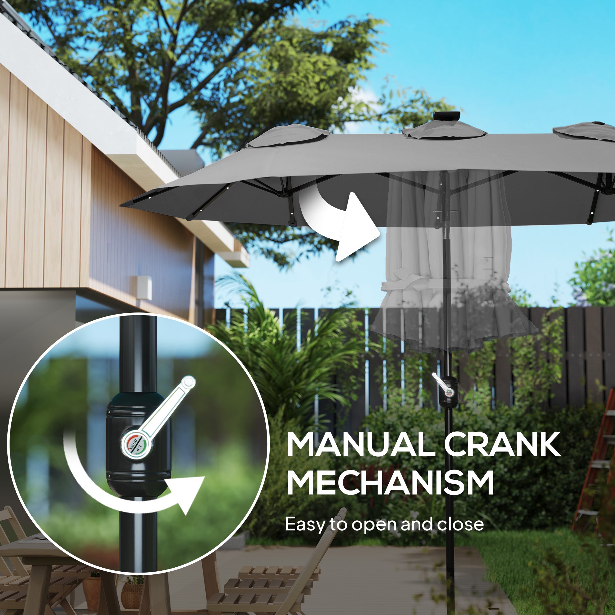 Outsunny 84D-217V80GY Umbrellas-2 - View #6