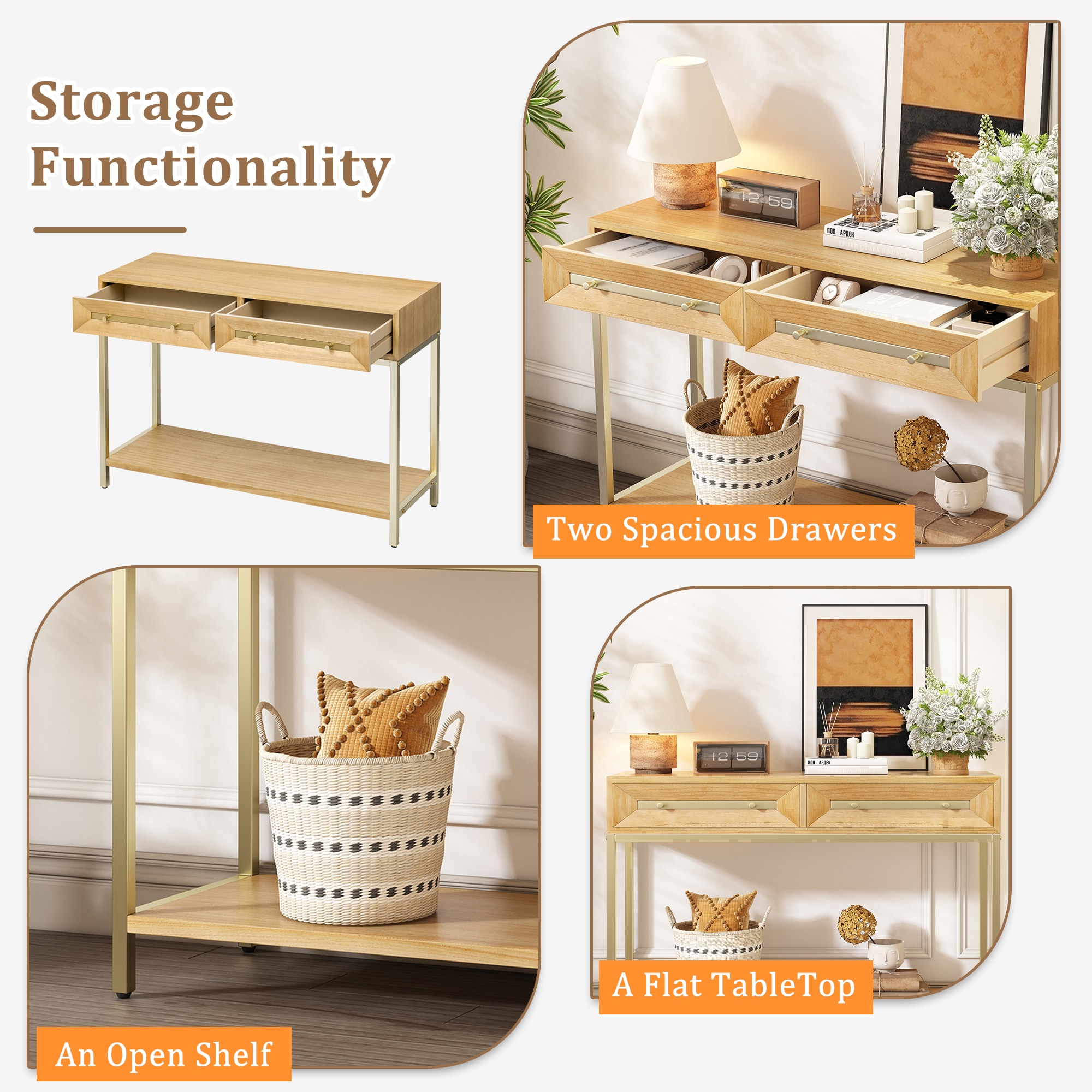 FurniFusion SF-R-7910N Console-Sofa-Tables - View #6