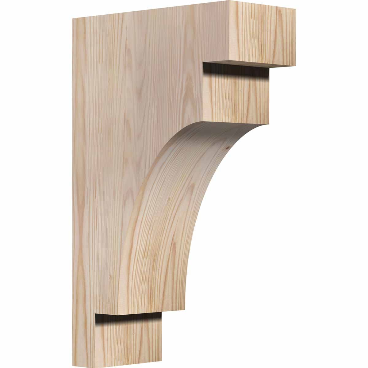 Ekena Millwork COR06X12X20MED00SDF 5.5-in x 12-in x 20-in Mediterranean Unfinished Douglas fir Wood Paintable/Stainable Corbel