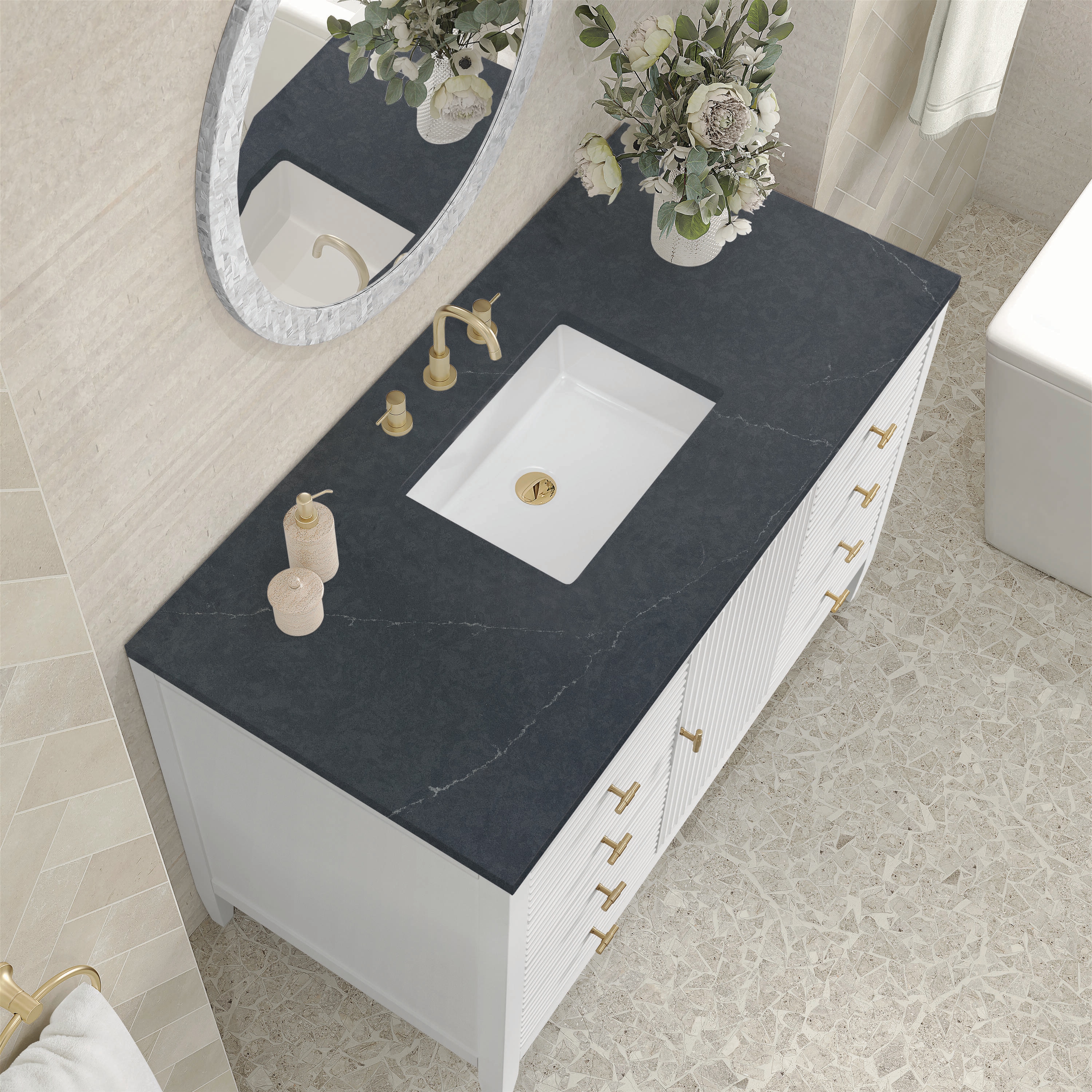 James Martin Vanities 485-V48-BW-3CSP Bath-Vanity-Combo - View #5