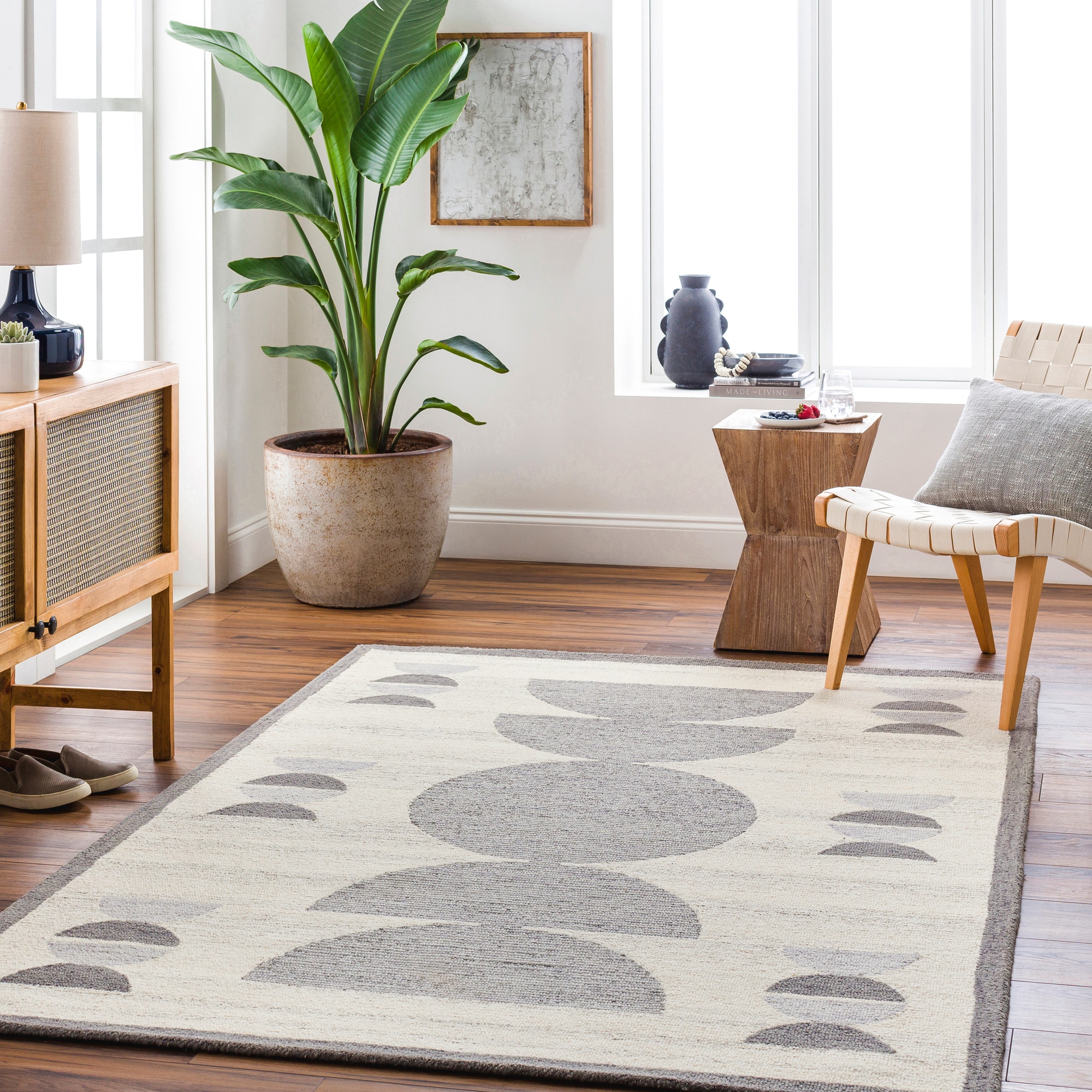 Livabliss GND2349-810 Granada 8 x 10 (ft) Tufted Wool Gray Rectangular Indoor Geometric Area rug