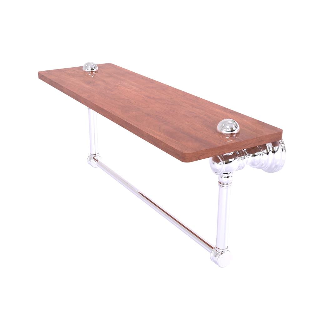 Allied Brass CL-1-16TB-IRW-PC Carolina Polished Chrome Wall mount Bathroom Shelf ( 16-in x 7-in x 5-in )