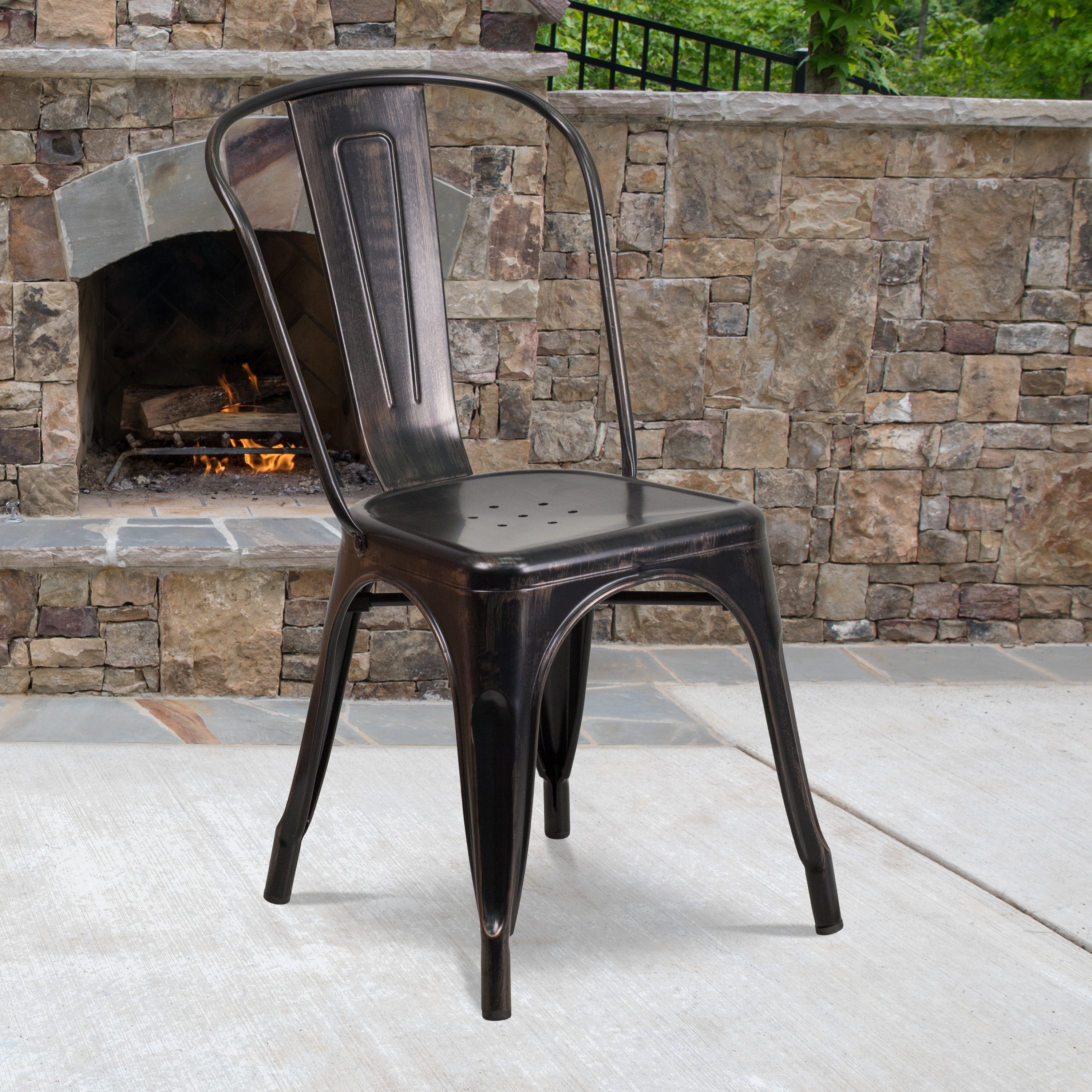 Flash Furniture 889142014058 Contemporary/Modern Dining Side Chair (Metal Frame)