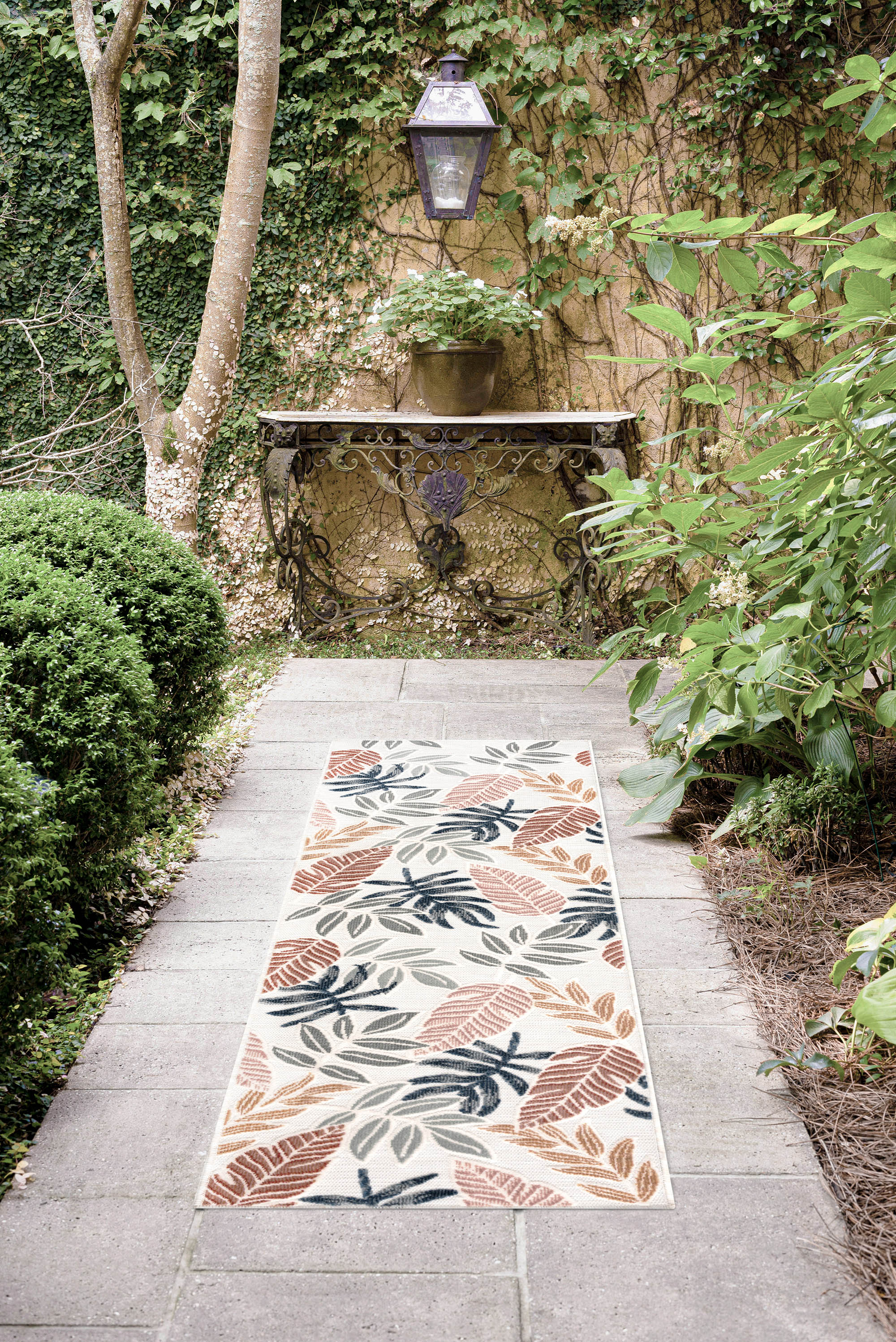 Tayse TRP1101 2X8 Tropic 2 x 8 (ft) Flatweave Polypropylene Multi-Color Rectangular Indoor/Outdoor Floral/Botanical Tropical Runner rug
