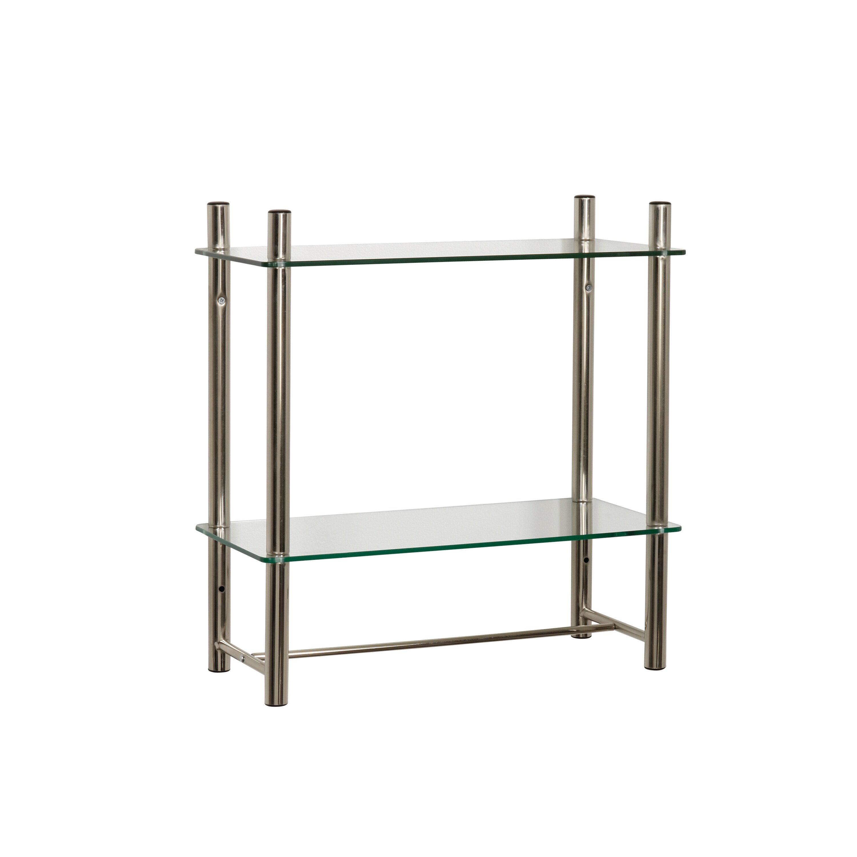 Zenna Home Slat Style Satin Nickel 2-Tier Metal Wall Mount