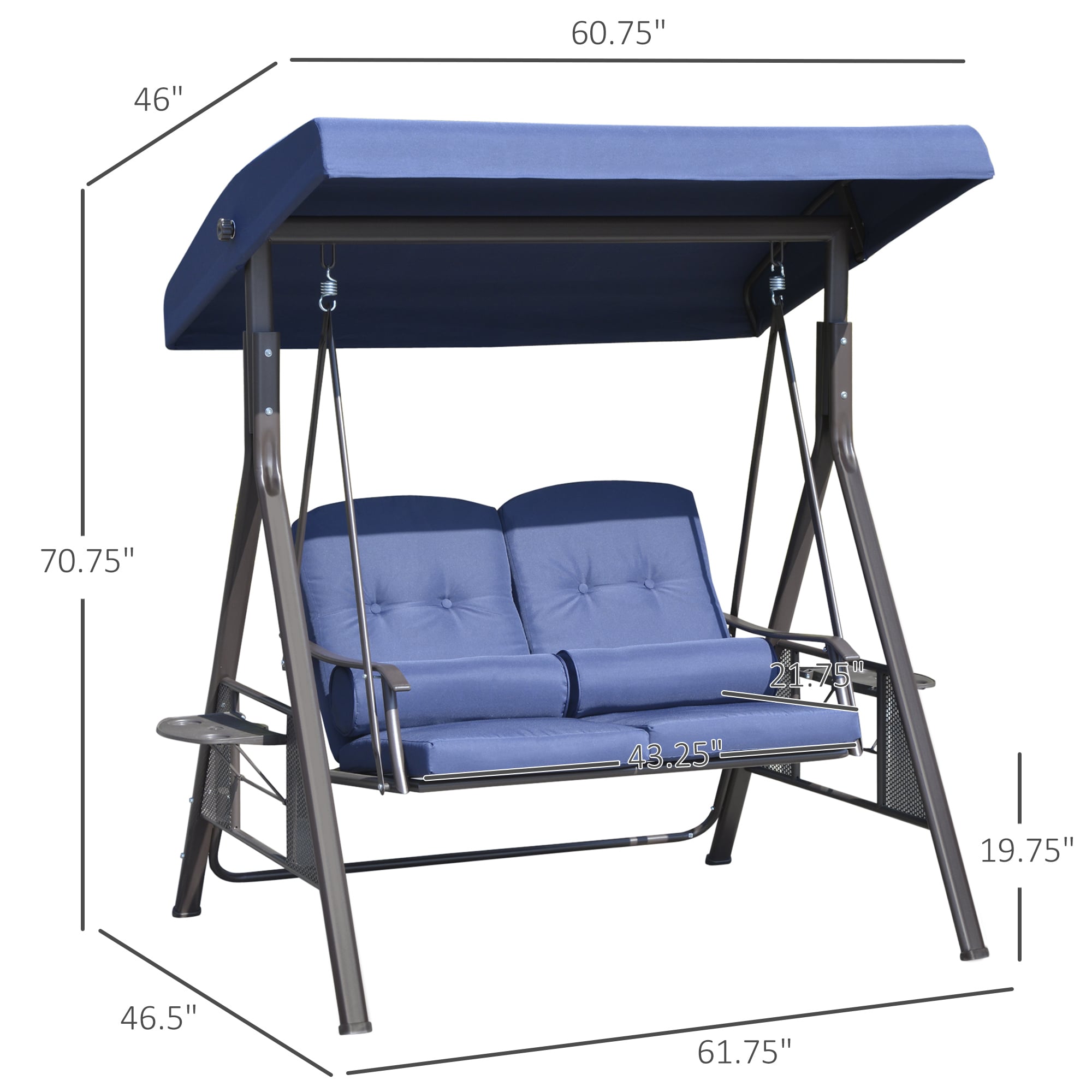 Outsunny 84A-258V01DB Swing-Gliders - View #3